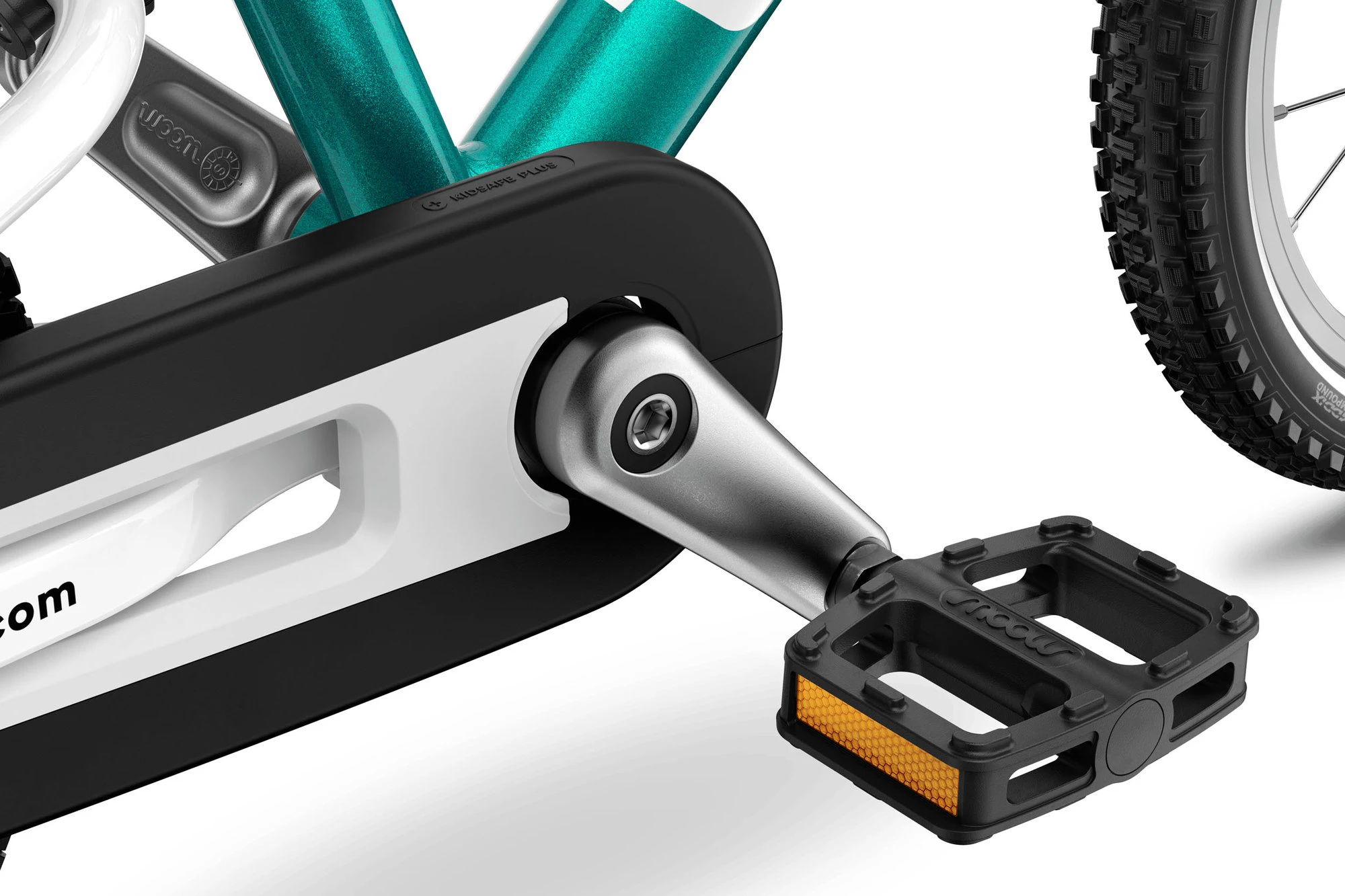 6. Bicicleta copii Woom 2 Go cu roti 14" verde Metallic Turquoise Petrol