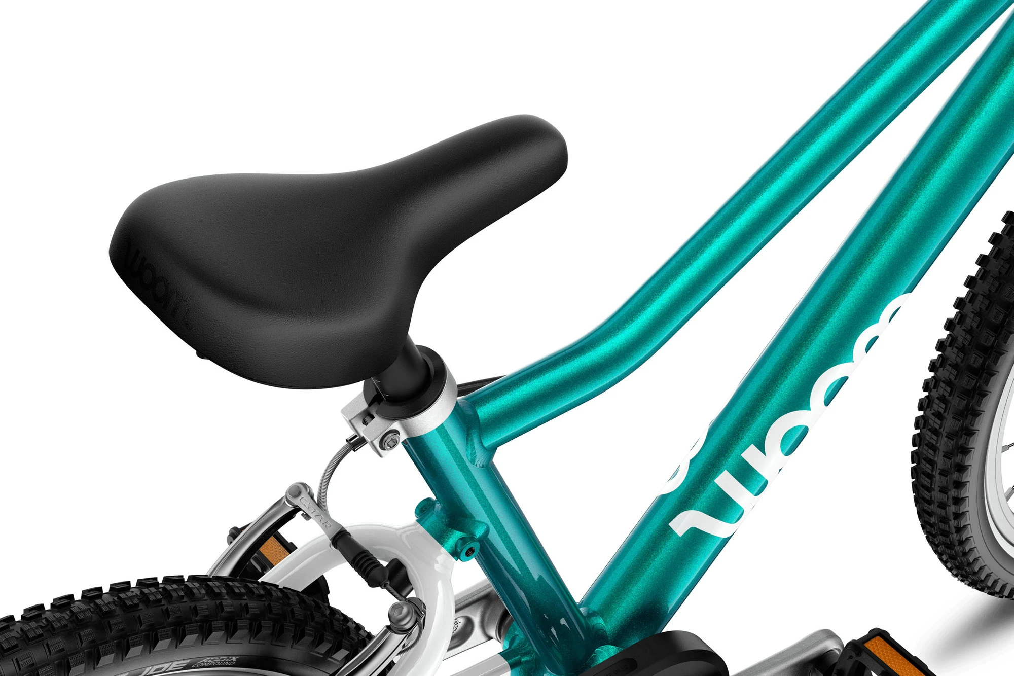 8. Bicicleta copii Woom 2 Go cu roti 14" verde Metallic Turquoise Petrol