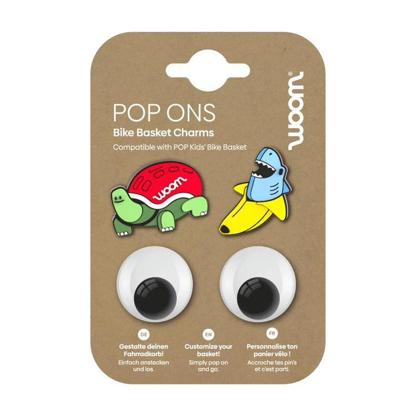 1. Woom - Insigne POP ONS pentru cosul de bicicleta