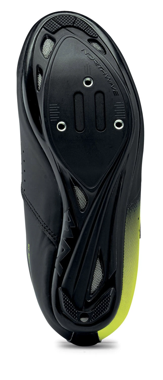 2. Northwave - pantofi ciclism sosea - Core Junior - Black | Yellow Fluo