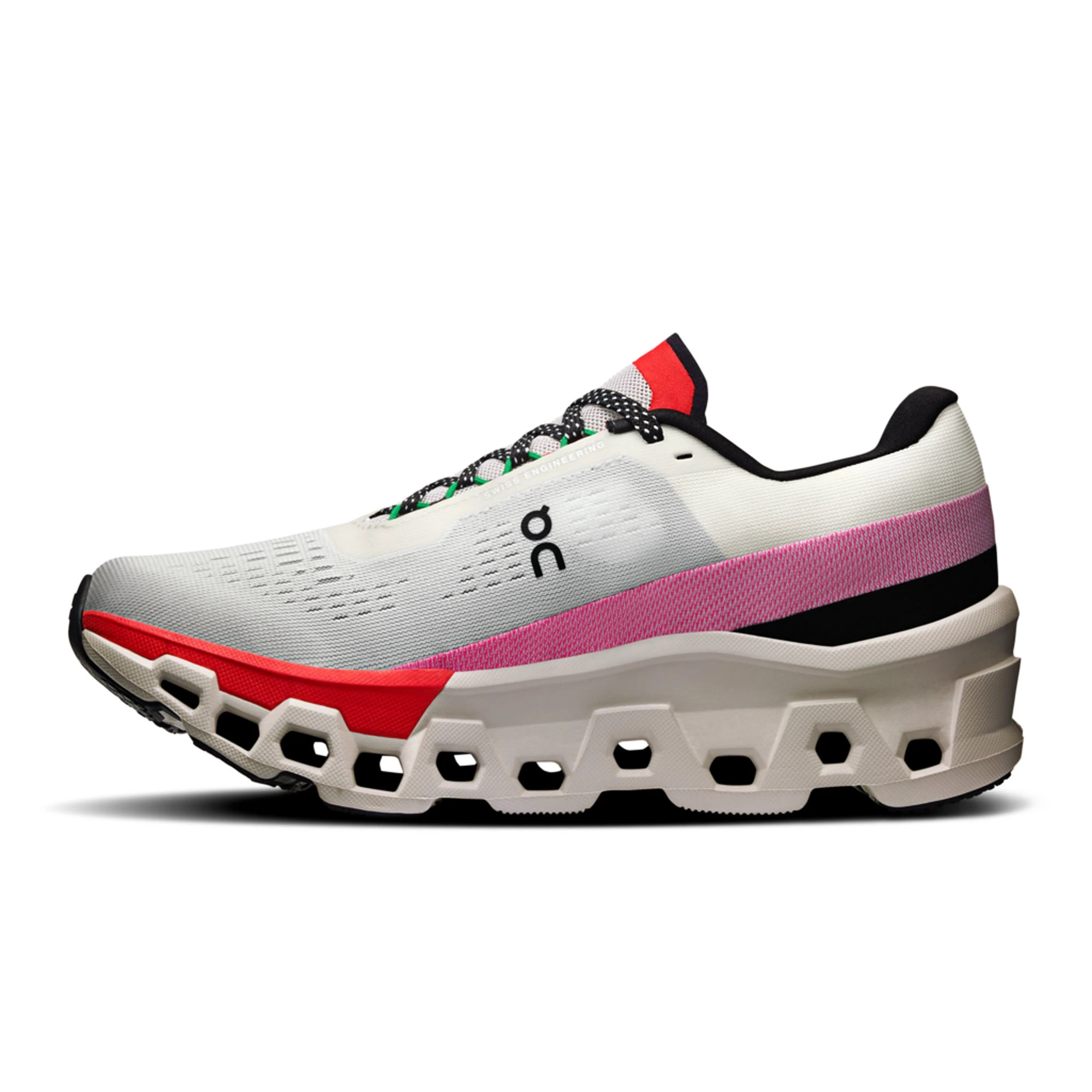 5. On - pantofi alergare - Cloudmonster 2 W - Ivory | Red