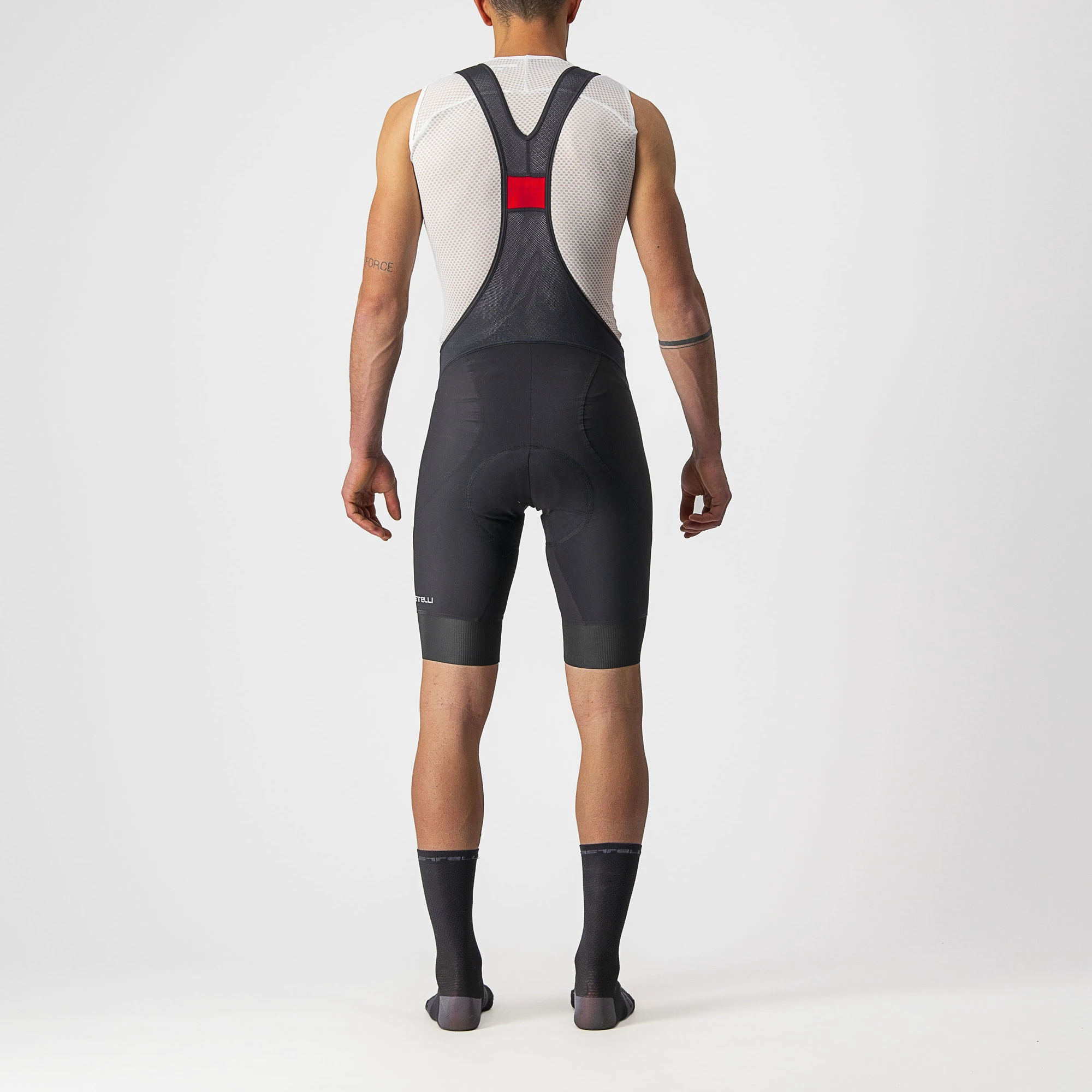 2. Castelli - pantaloni ciclism scurti cu bretele - Endurance 3 Bibshort - 15-35 gr C - negru