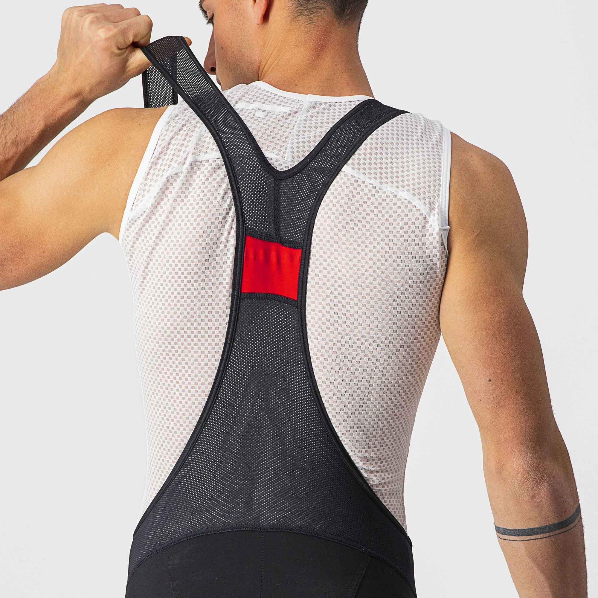 5. Castelli - pantaloni ciclism scurti cu bretele - Endurance 3 Bibshort - 15-35 gr C - negru