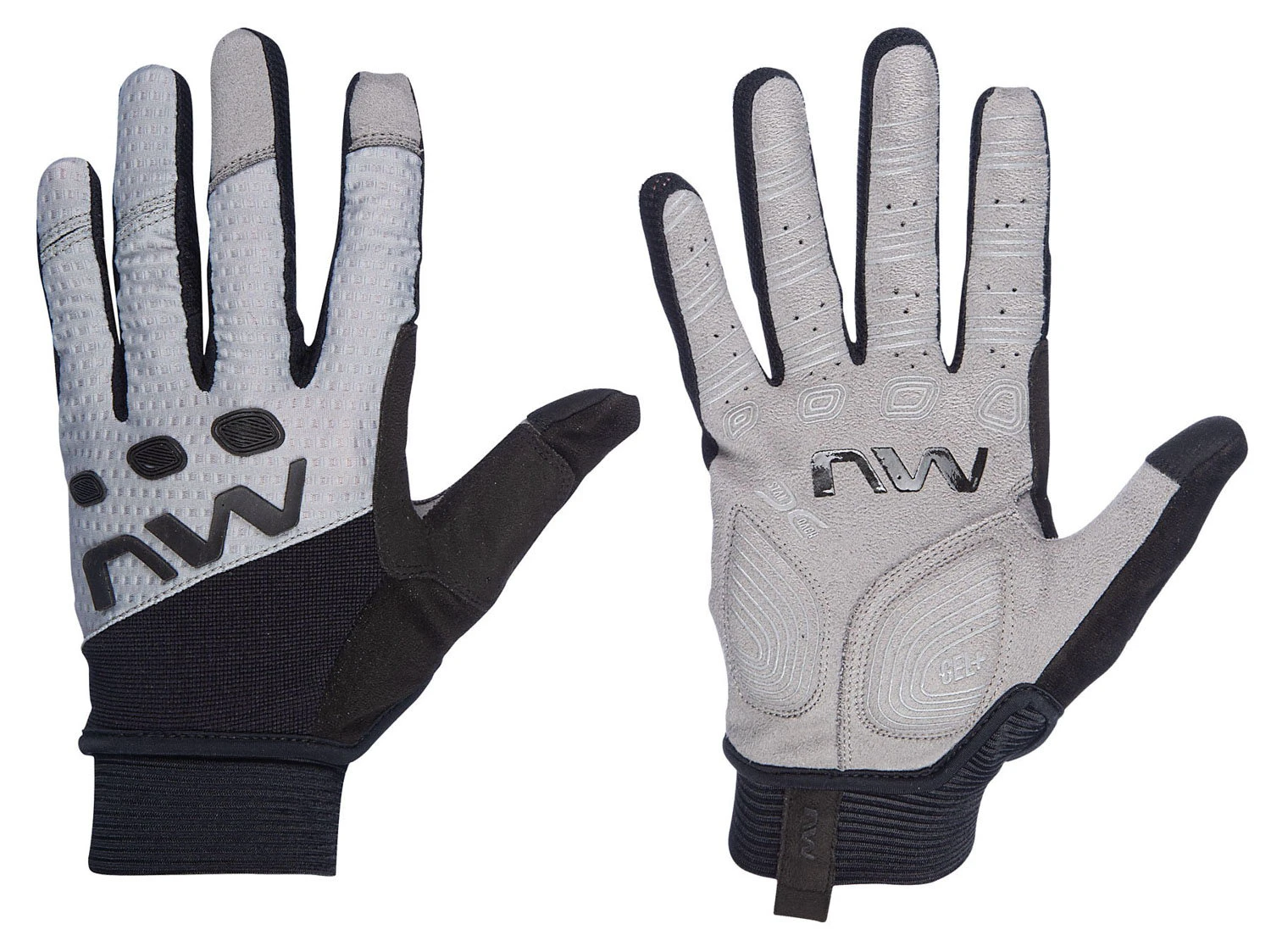 Northwave - manusi degete lungi - Spider Full Finger Glove - Grey | Black - 63083