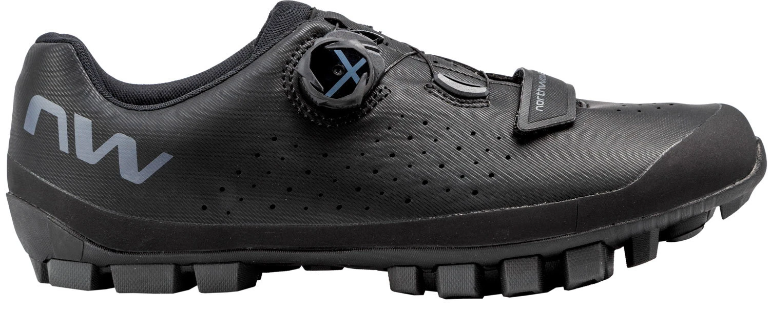 1. Northwave - pantofi ciclism MTB XC - Hammer Plus Wide - Black | Dark Grey