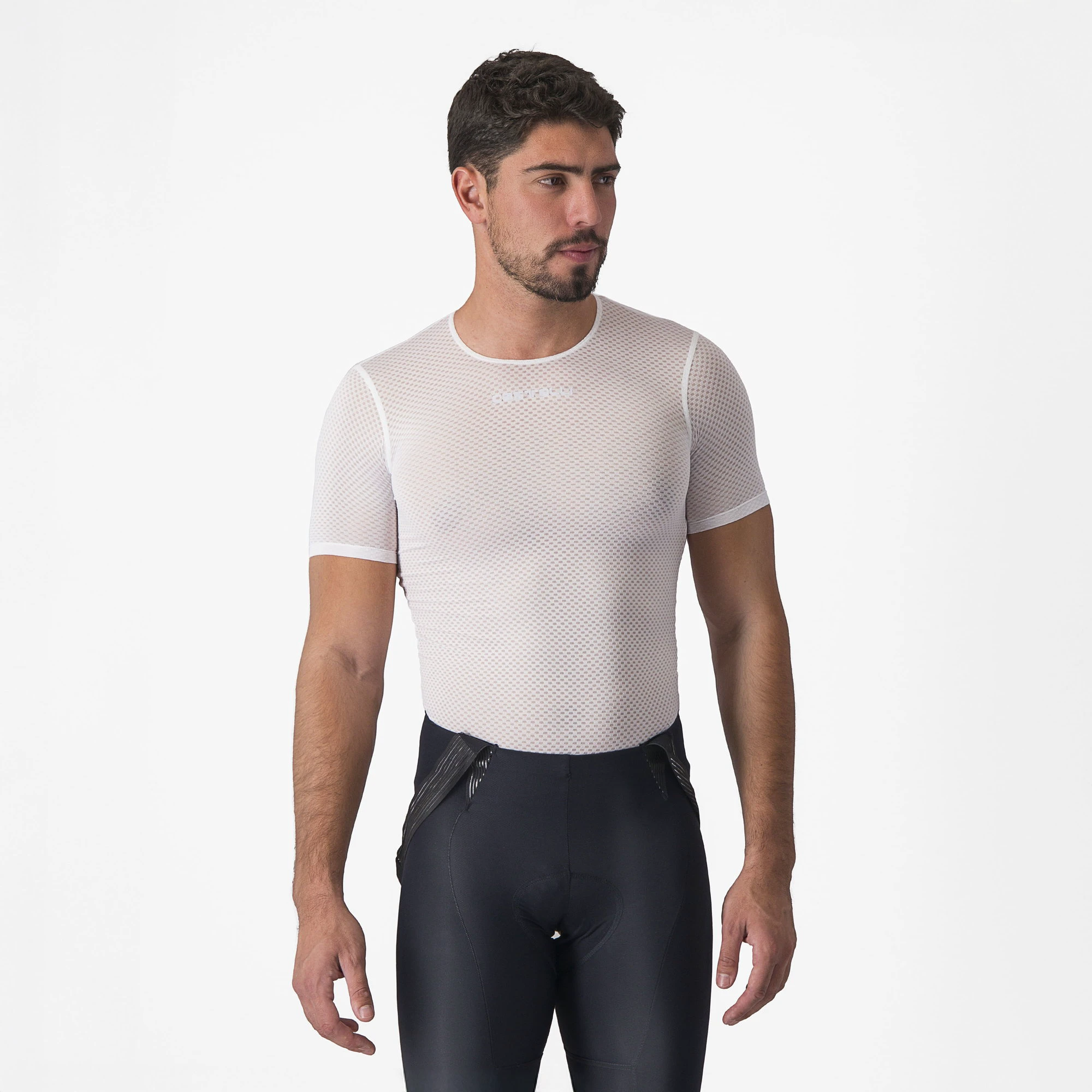 1. Castelli - bluza de corp cu maneca scurta - Pro Mesh 2.0 Short Sleeve - 15-28 gr C - alb