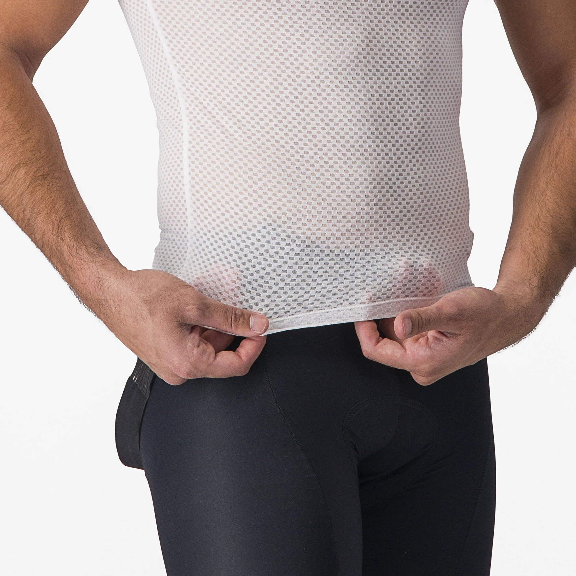 7. Castelli - bluza de corp fara maneci - Pro Mesh 2.0 Sleeveless - 15-28 gr C - alb