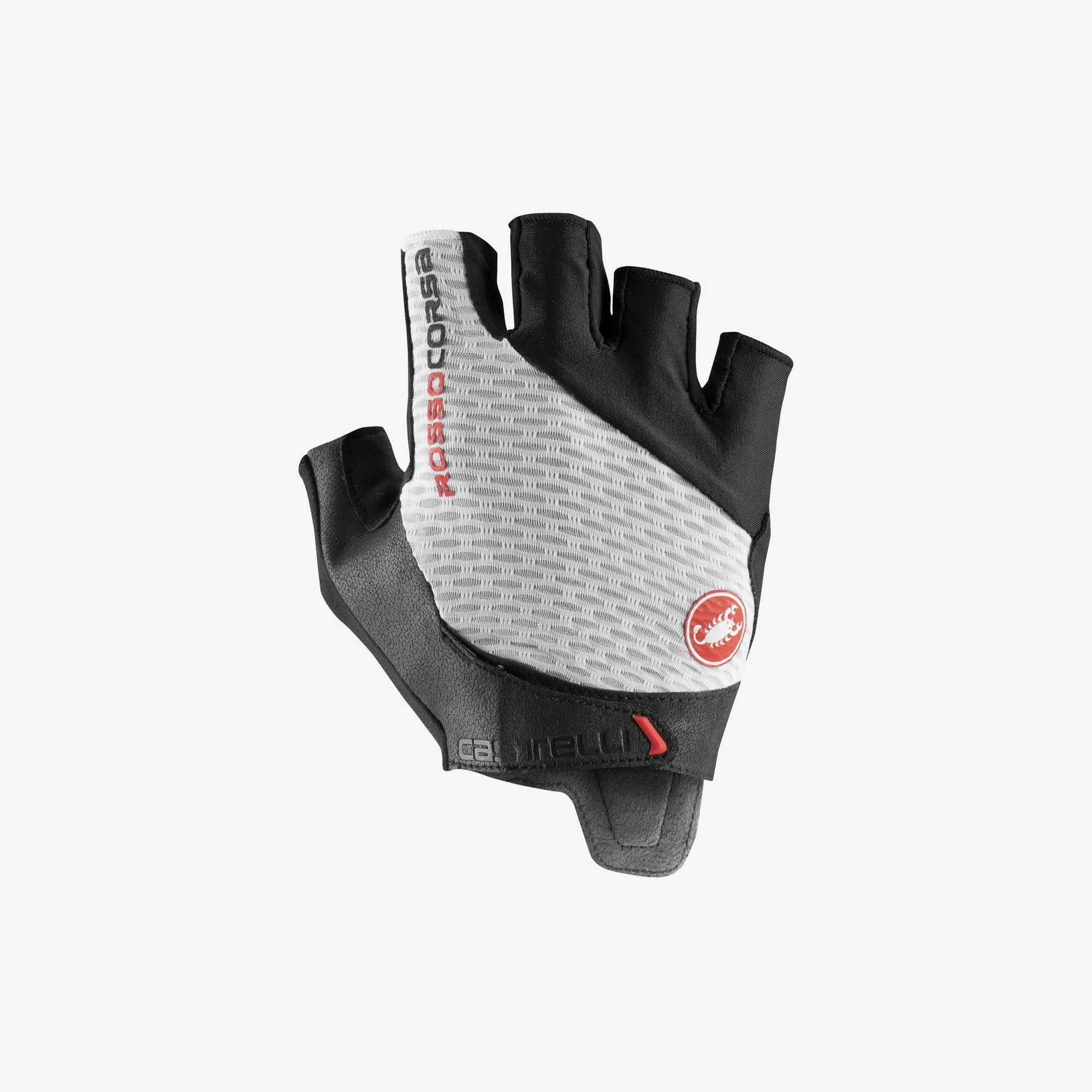 Castelli - manusi ciclism degete scurte - Rosso Corsa Pro V Glove - alb - 63743