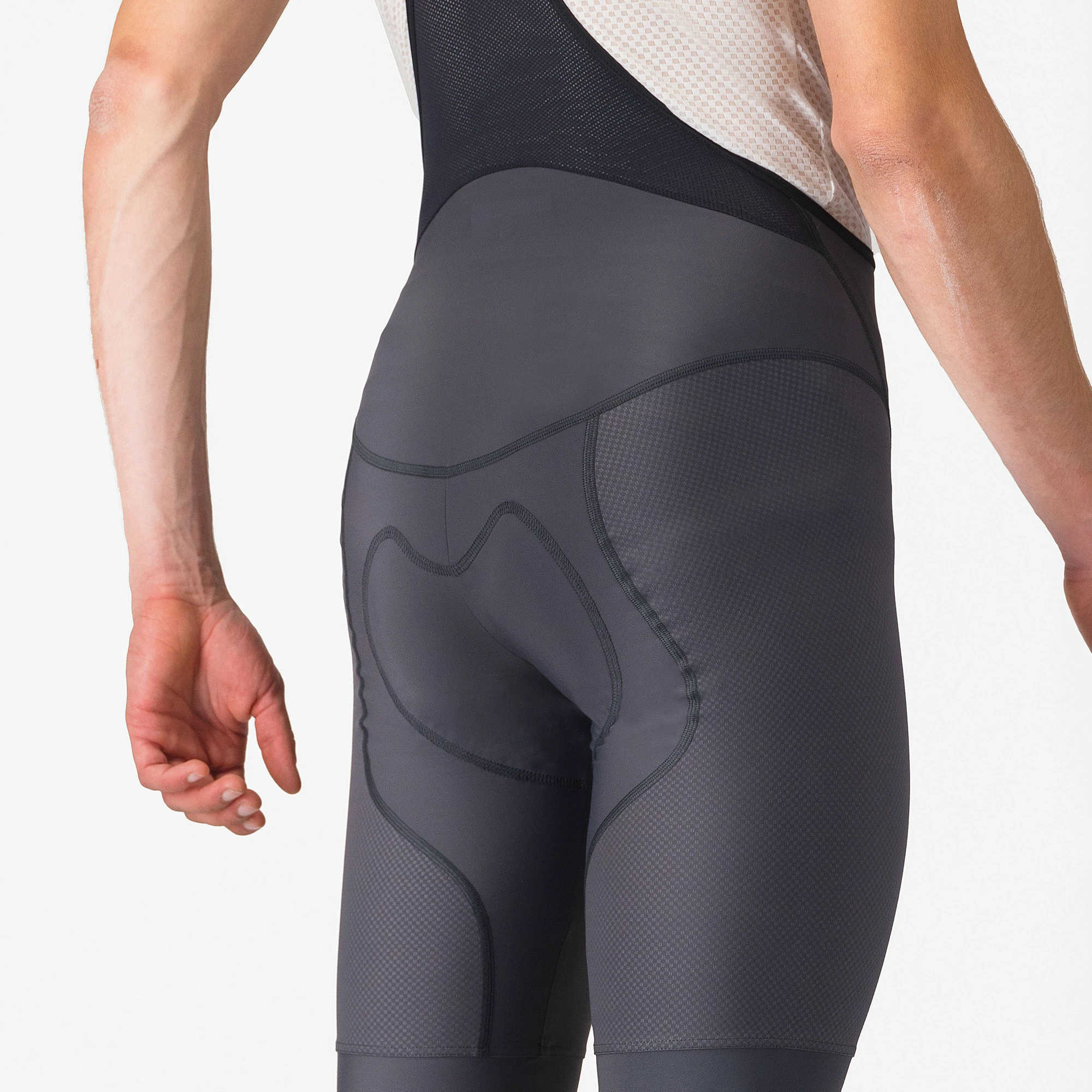 5. Castelli - pantaloni ciclism scurti cu bretele - Competizione 2 Bibshort - 15-35 gr C - gri inchis