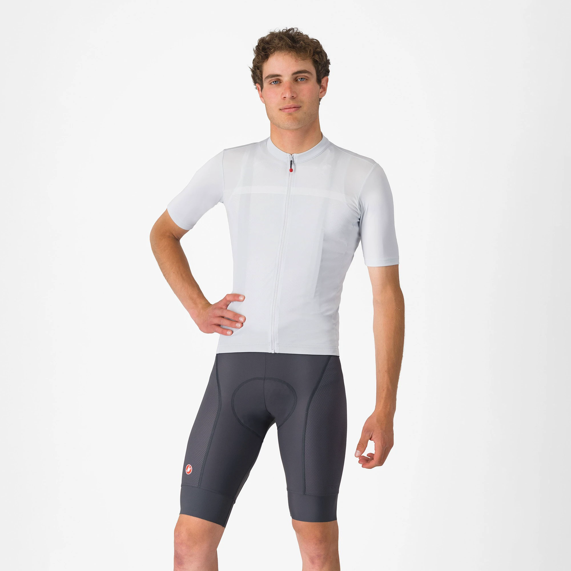 Castelli - pantaloni ciclism scurti cu bretele - Competizione 2 Bibshort - 15-35 gr C - gri inchis - 63608