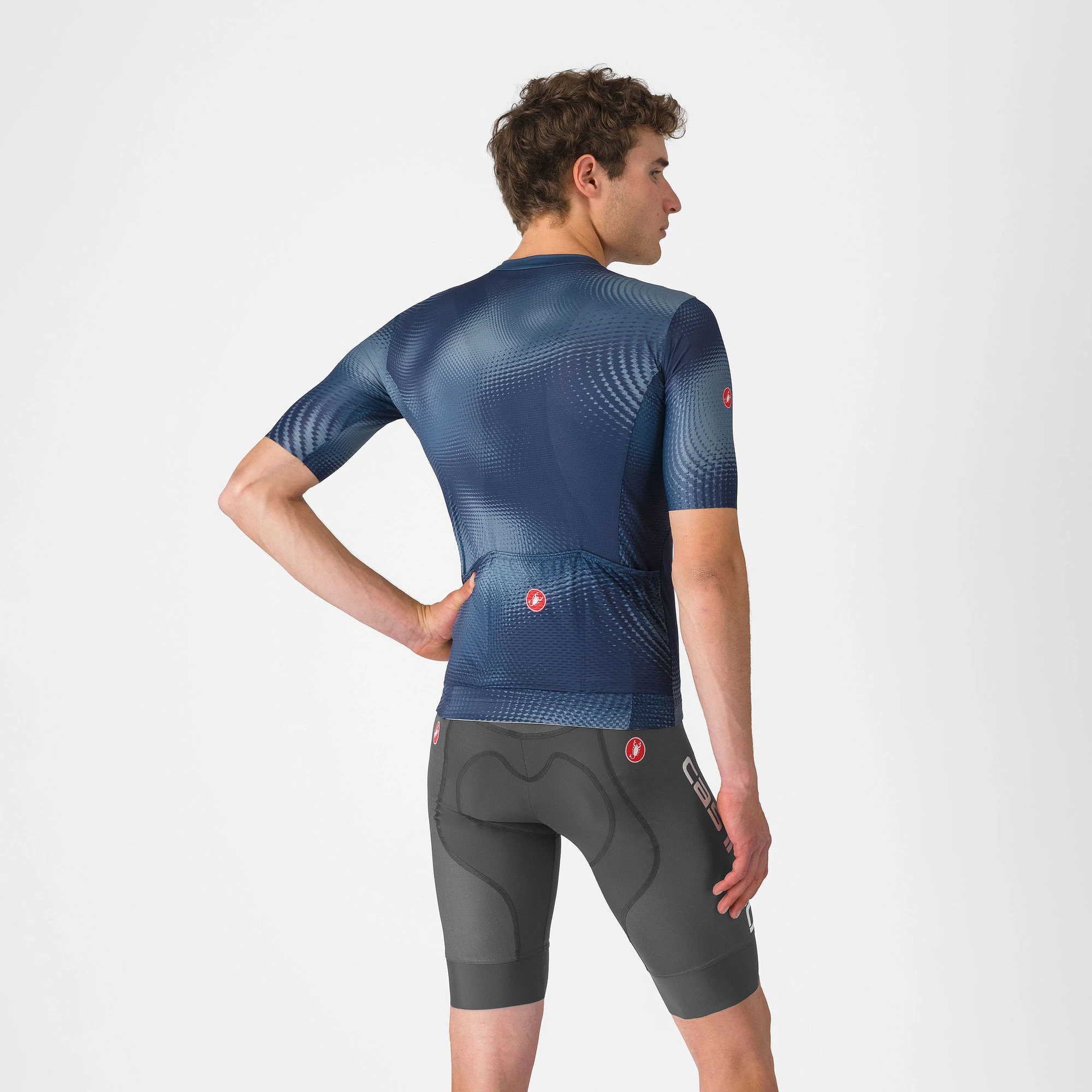 2. Castelli - pantaloni ciclism scurti cu bretele - Competizione 2 Kit Bibshort - 15-35 gr C - gri inchis Smokey