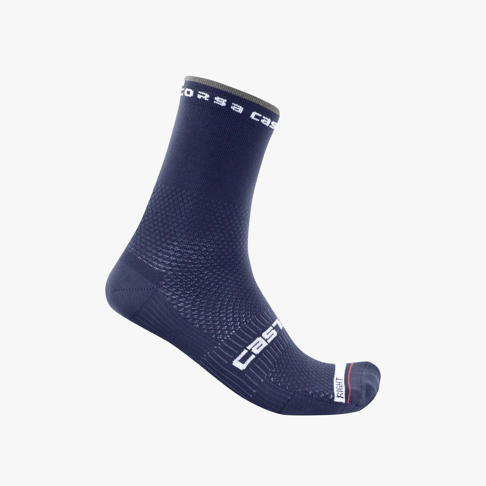 1. Castelli - sosete ciclism - Rosso Corsa Pro 15 Sock - albastru belgian