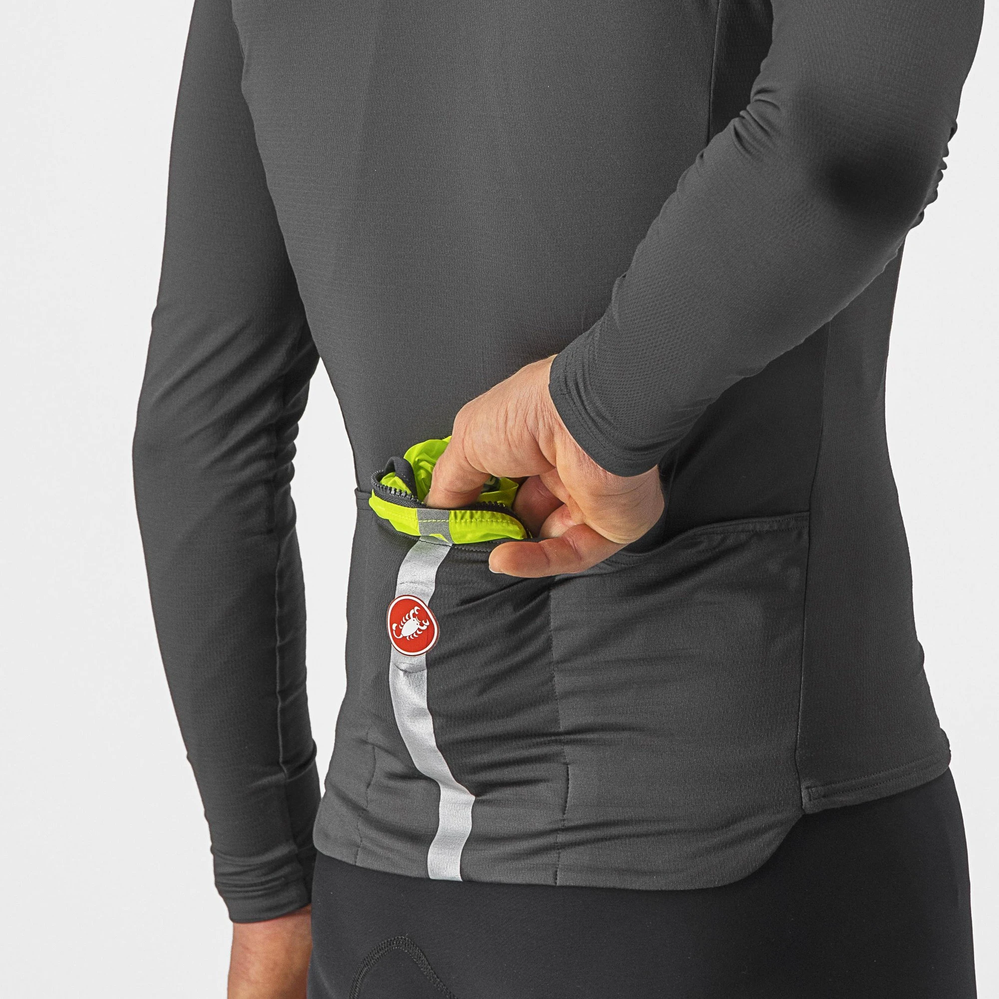 5. Castelli - vesta ciclism - Squadra Stretch Vest - lime | gri inchis