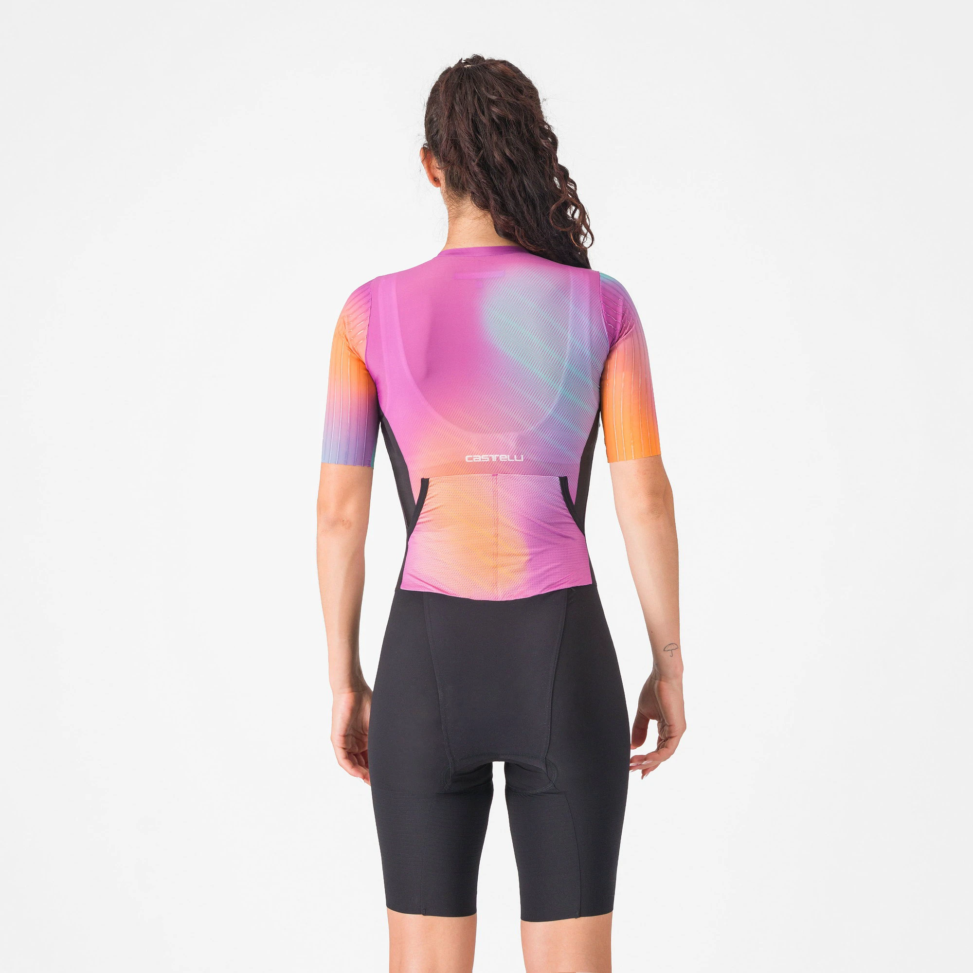 2. Castelli - costum triatlon cu maneca scurta - PR 2 W Speed Suit - negru | portocaliu