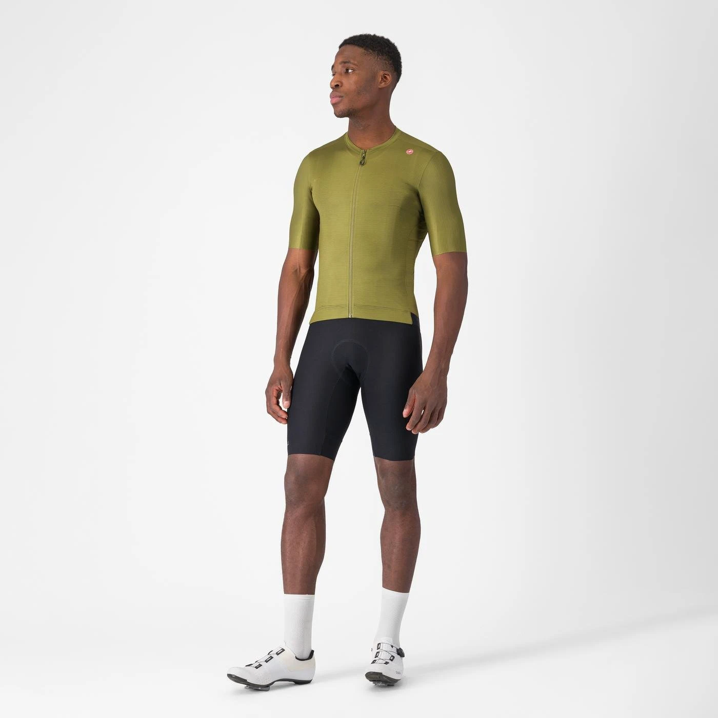 8. Castelli - pantaloni ciclism scurti cu bretele - Espresso Bibshort - 15-35 gr C - negru