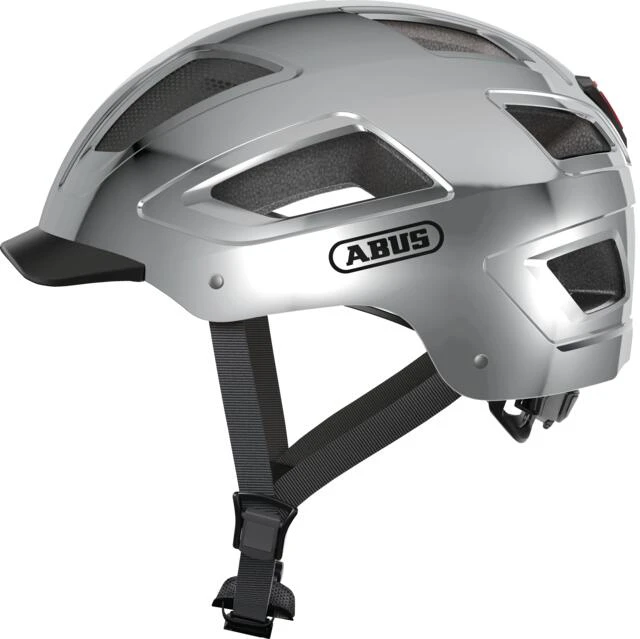 1. Abus - casca ciclism Urban - HYBAN 2.0 - Chrome Silver