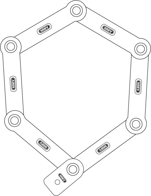 3. Abus - antifurt bicicleta - lacat pliabil cu cheie - uGrip Bordo 5700K/80 - blue