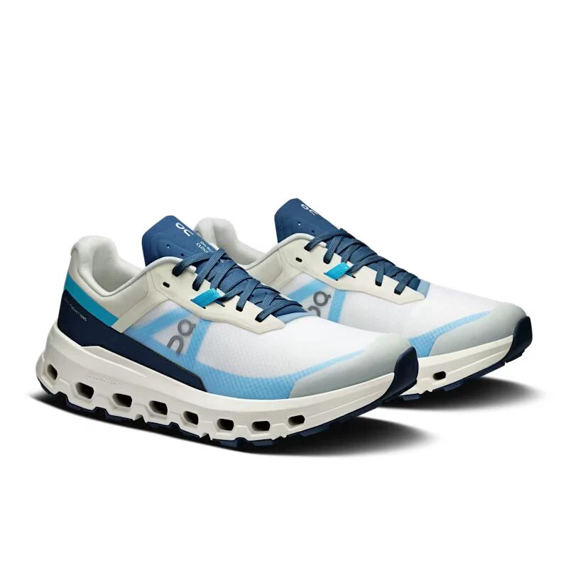 6. On - pantofi alergare trail - Cloudvista 2 W - alb | albastru