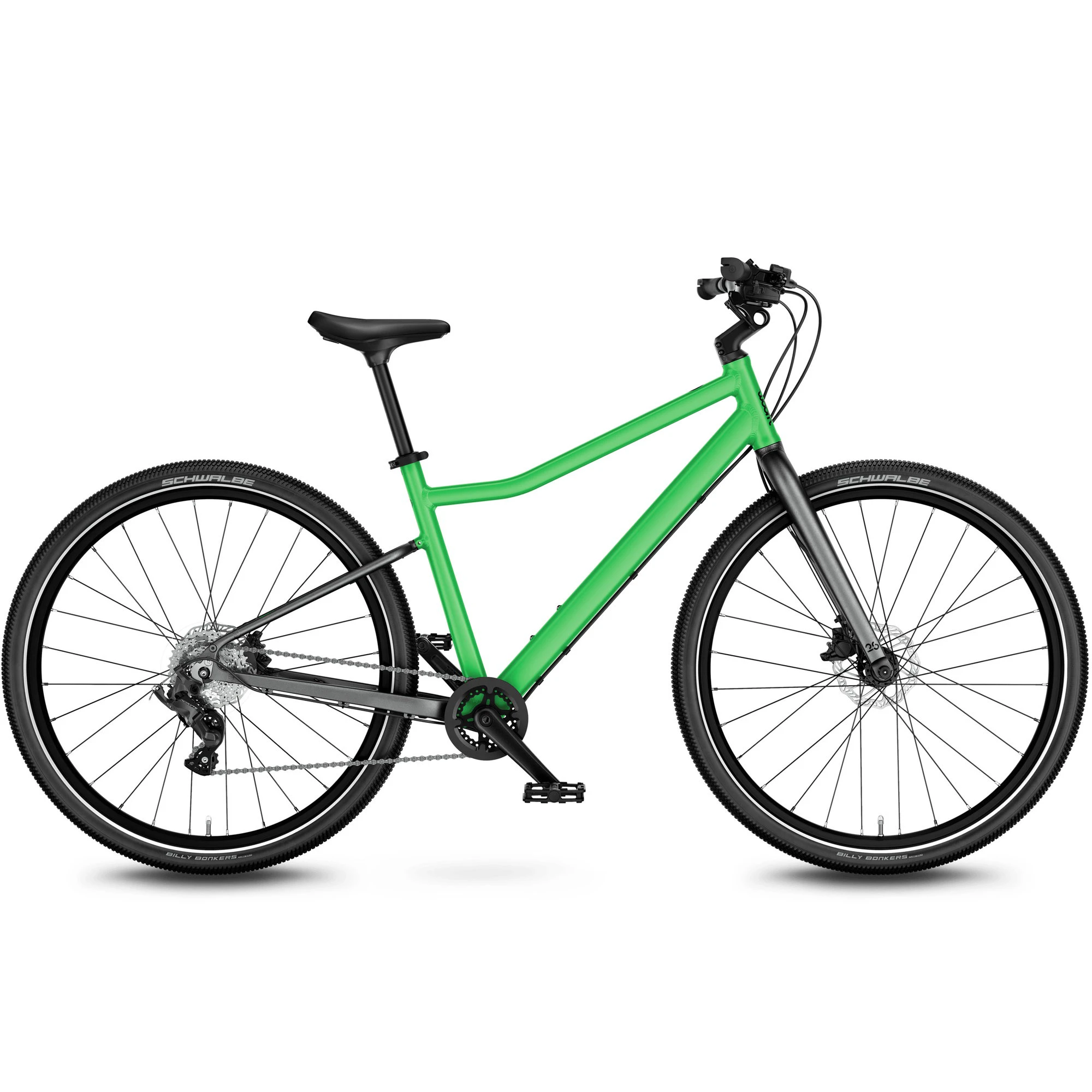 1. Bicicleta copii Woom 6 Explore cu roti 26" verde Jungle Green