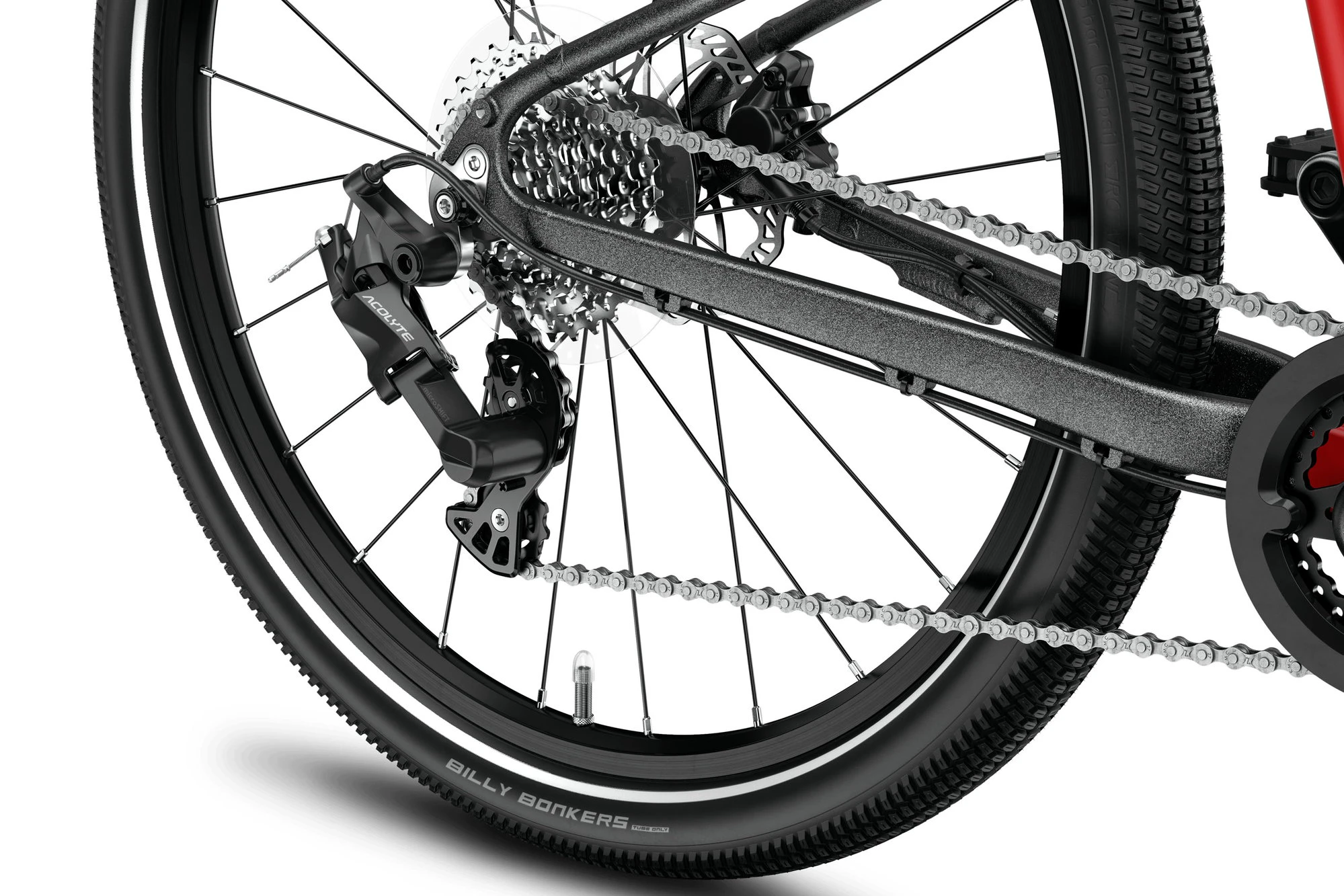 14. Bicicleta copii Woom 6 Explore cu roti 26" rosu Woom Red