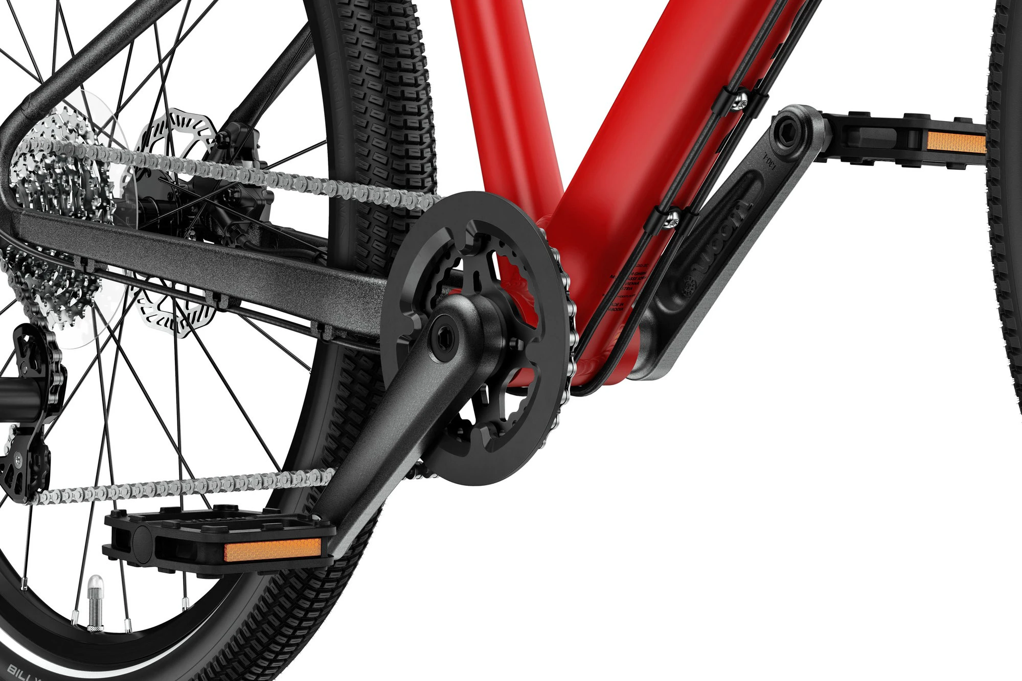 8. Bicicleta copii Woom 6 Explore cu roti 26" rosu Woom Red
