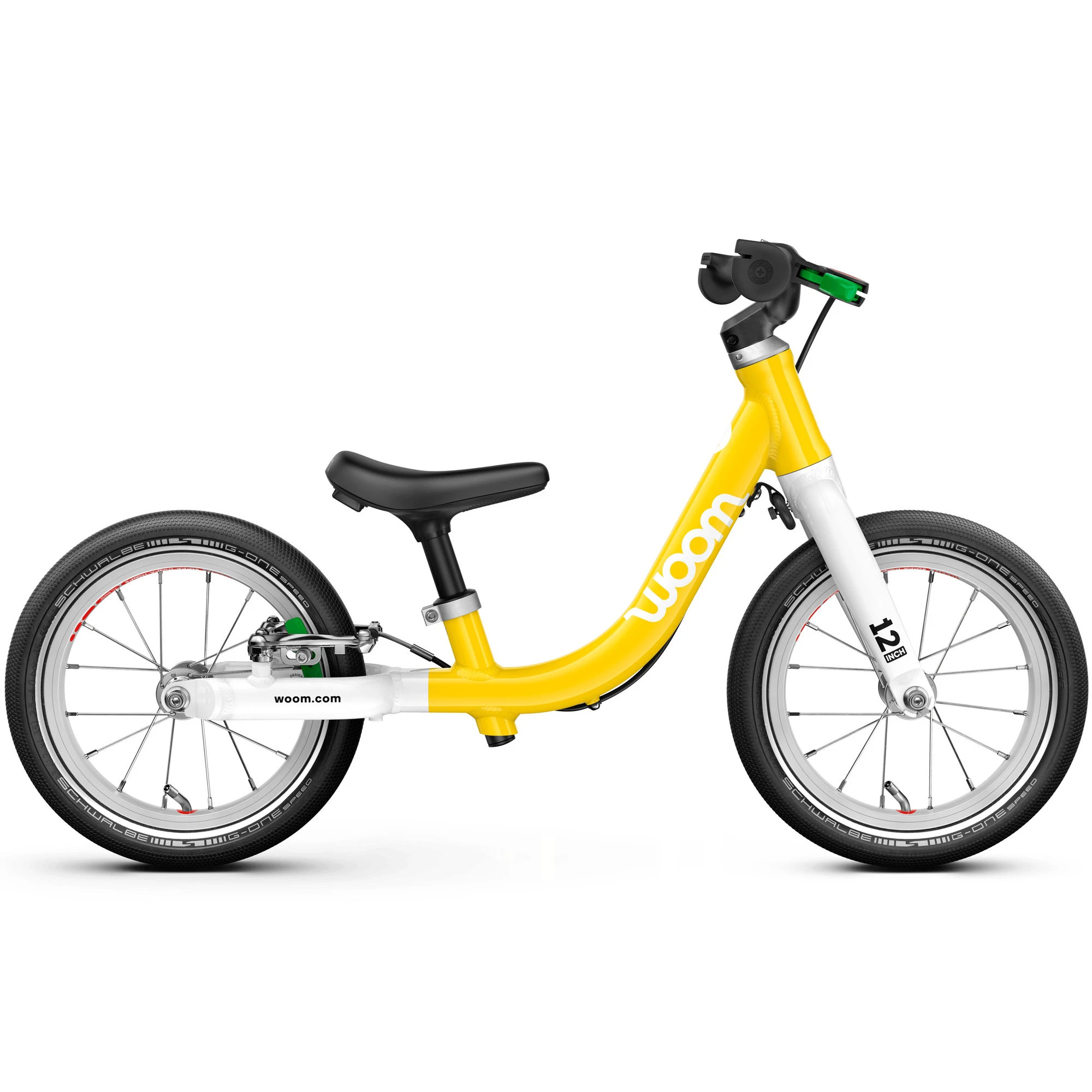 Bicicleta copii Woom 1 Go cu roti 12" galben | Vibrant Yellow - 64438