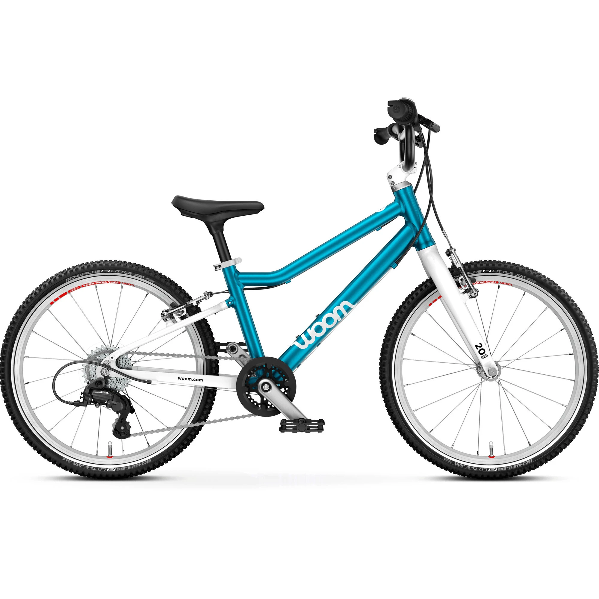 Bicicleta copii Woom 4 Go cu roti 20" albastru metalic - 64437