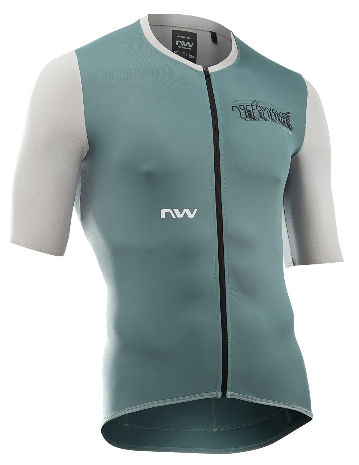 Northwave - tricou ciclism maneca scurta - Essence EVO Jersey Short Sleeve - Sage | Light Grey - 65588
