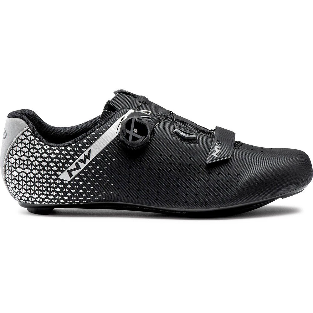 1. Northwave - pantofi ciclism sosea - Core Plus 2 Wide - Black | Silver