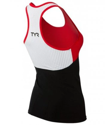 2. TYR - Maiou Triathlon pentru femei - negru rosu