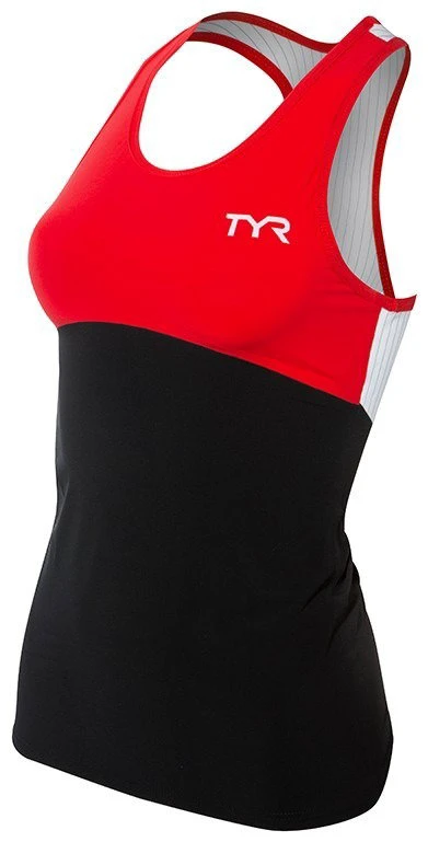 TYR - Maiou Triathlon pentru femei - negru rosu - 60949