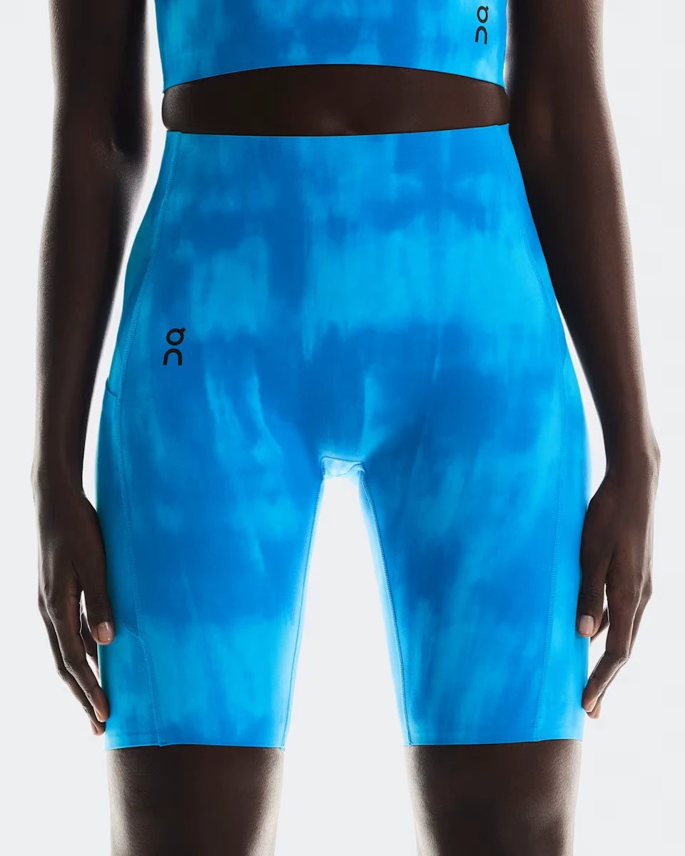 4. On - colanti - Studio Tights Short - albastru Malibu
