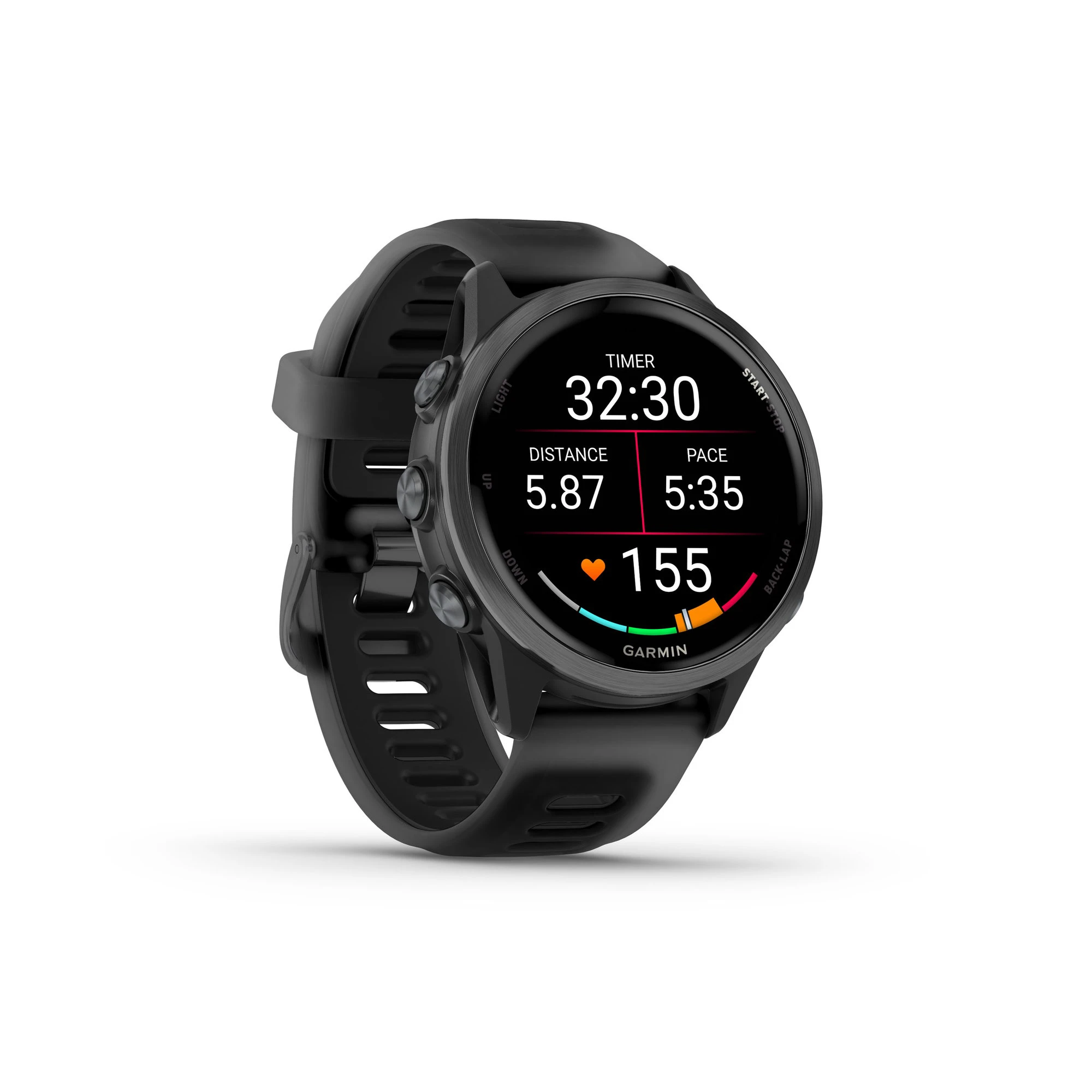 5. Garmin Forerunner 570 - 42 mm - ceas multisport cu GPS si AMOLED - negru Slate Gray Aluminium with Translucent Black | Black Band