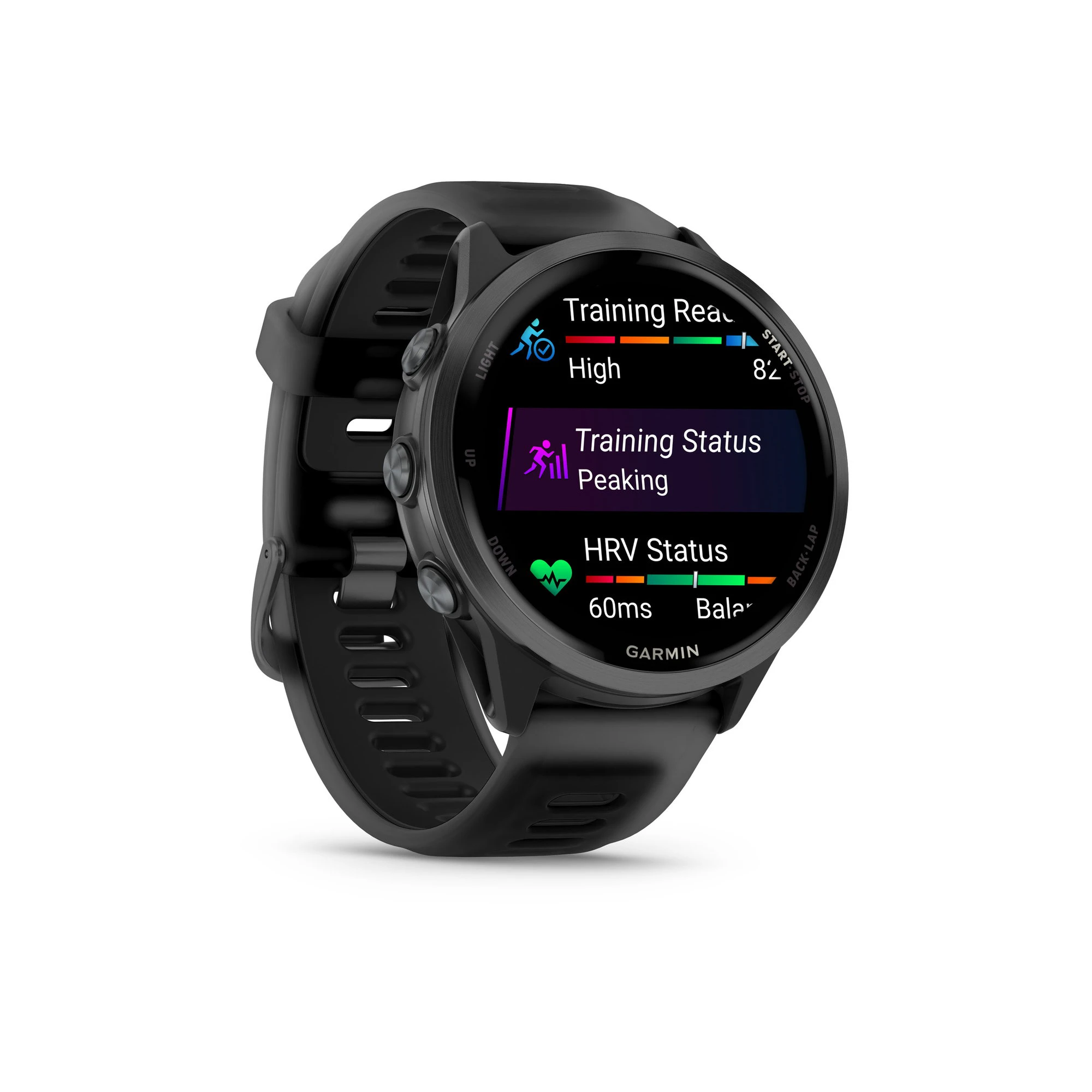 5. Garmin Forerunner 570 - 47mm - ceas multisport cu GPS si AMOLED - negru Slate Gray Aluminium with Translucent Black | Black Band