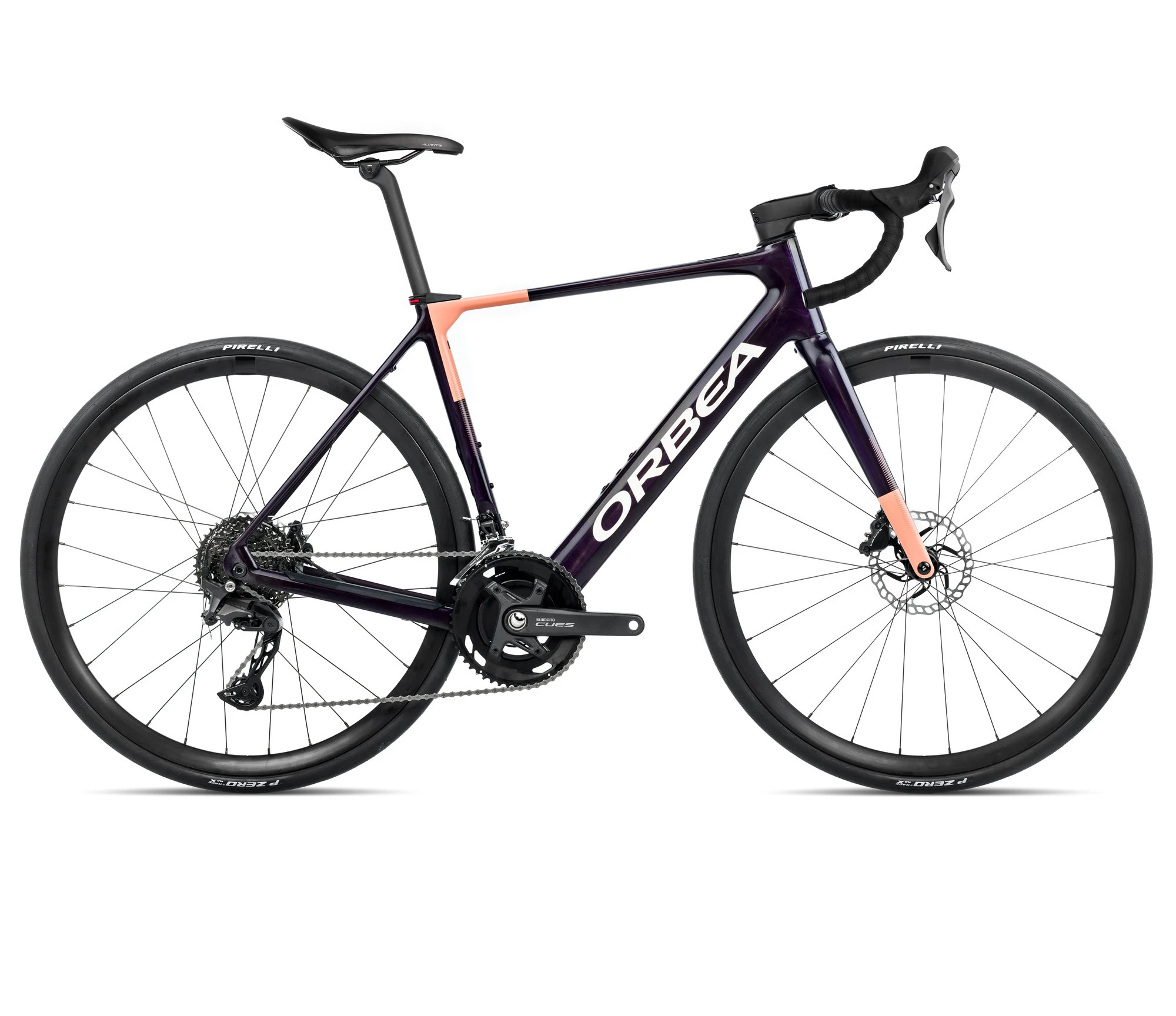 Bicicletă electrică șosea Orbea GAIN M40 - Fantasy Purple Carbon View (Gloss) | Orange Cloud (Matt) - 66938