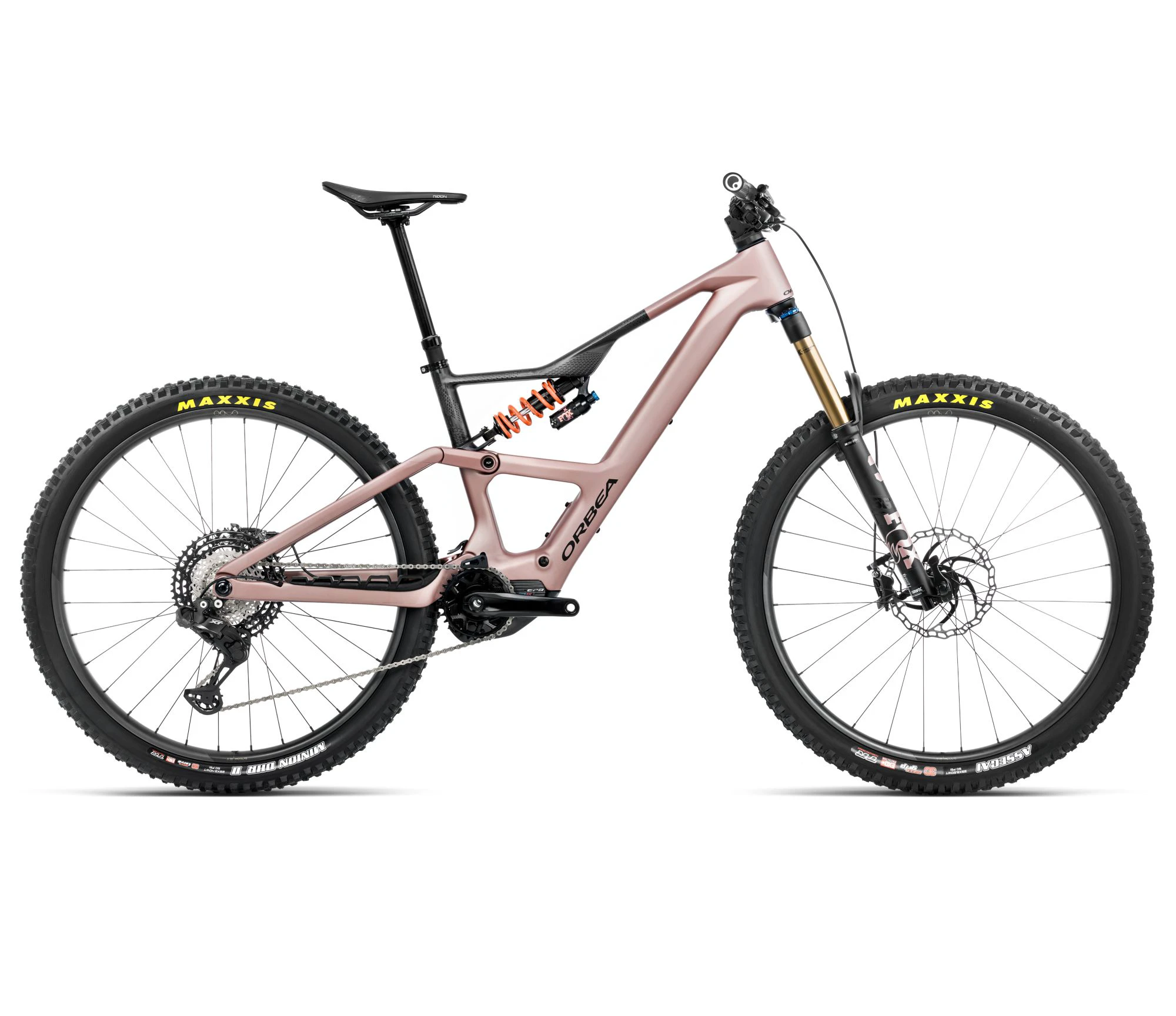 Bicicletă electrică eMTB Trail Orbea RISE LT M-TEAM 630W - Desert Rose | Carbon Raw (Matt) - 67477