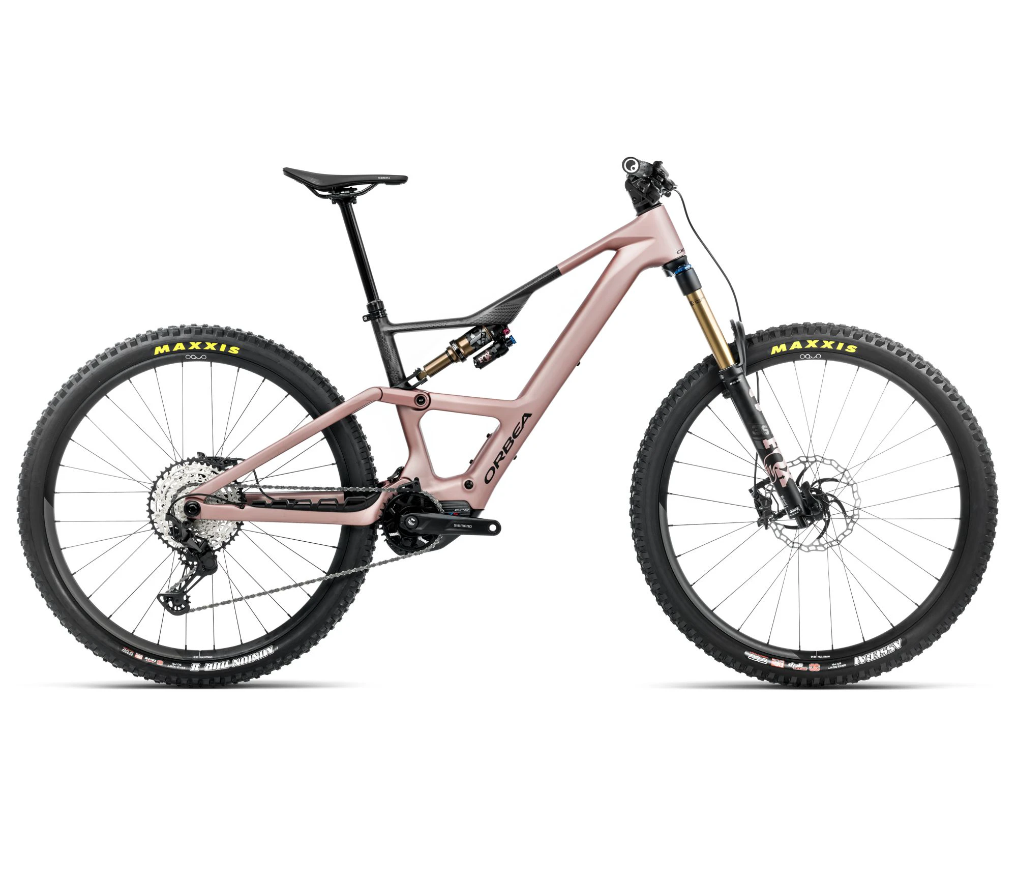 Bicicletă electrică eMTB Trail Orbea RISE LT M10 630W - Desert Rose | Carbon Raw (Matt) - 122896