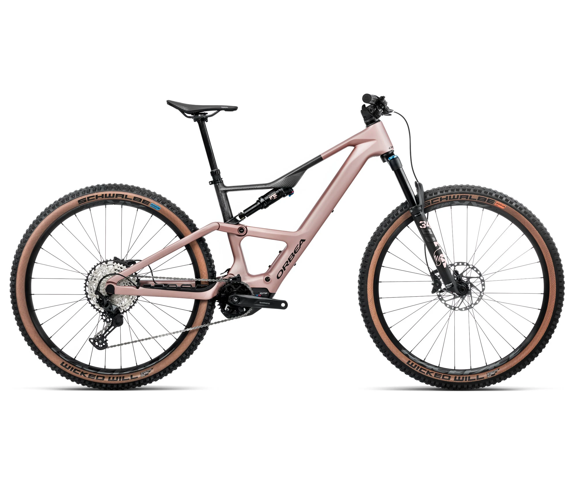 Bicicletă electrică eMTB Trail Orbea RISE SL M20 630W - Desert Rose | Carbon Raw (Matt) - 165380