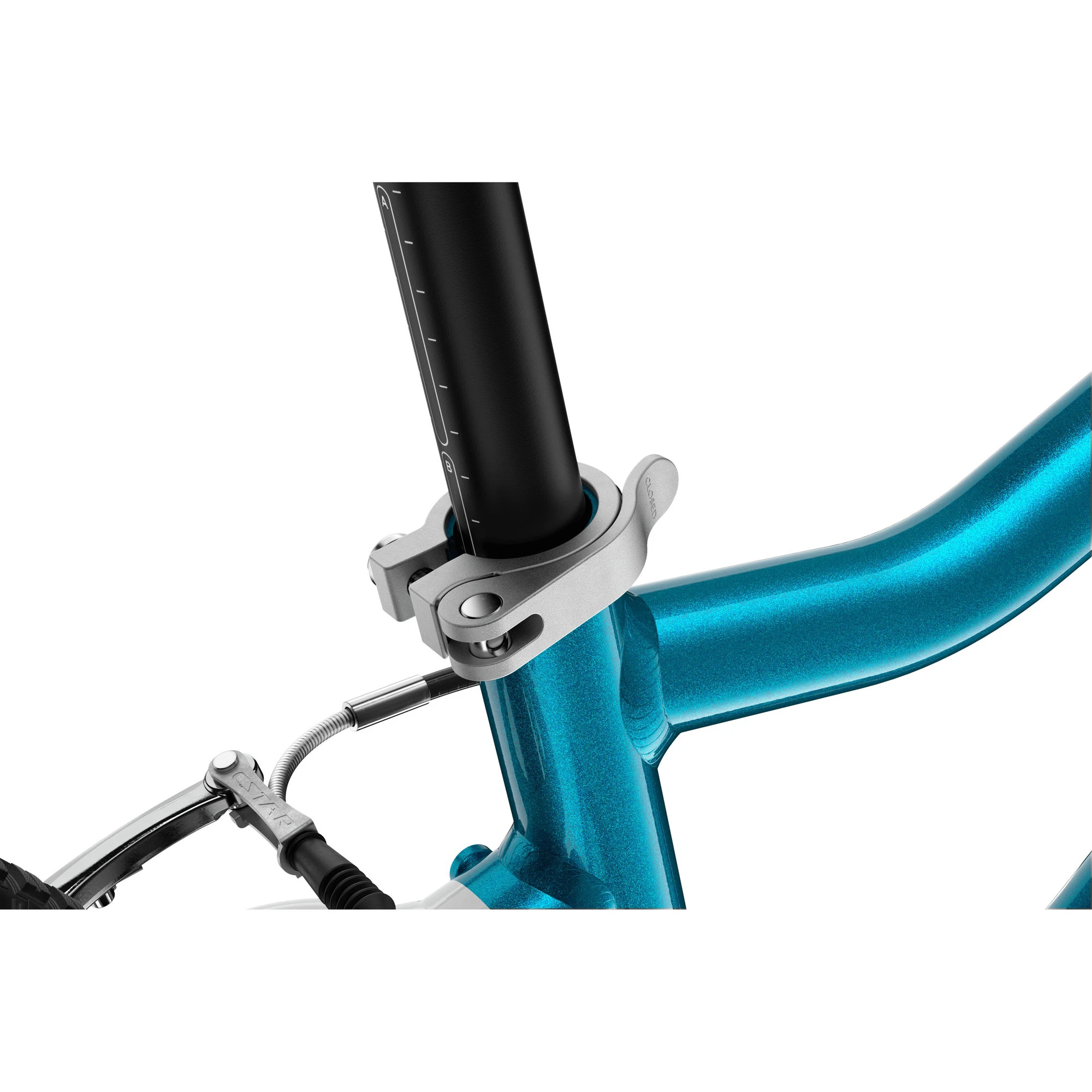 11. Bicicleta copii Woom 3 Go cu roti 16" albastru metalic