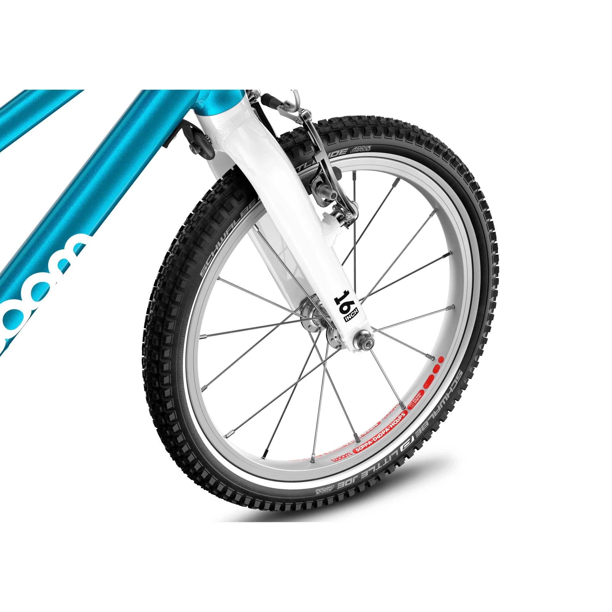 12. Bicicleta copii Woom 3 Go cu roti 16" albastru metalic