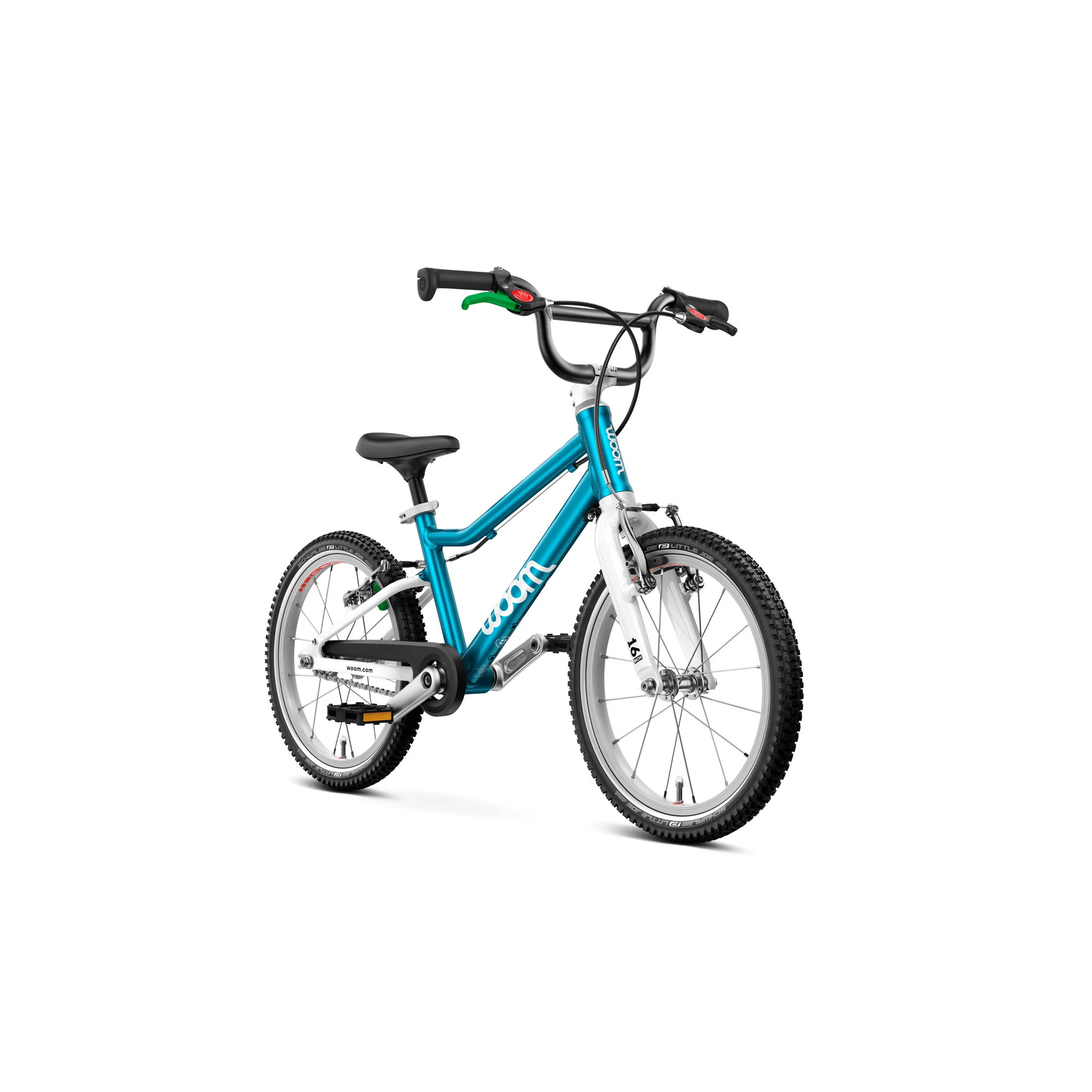 3. Bicicleta copii Woom 3 Go cu roti 16" albastru metalic