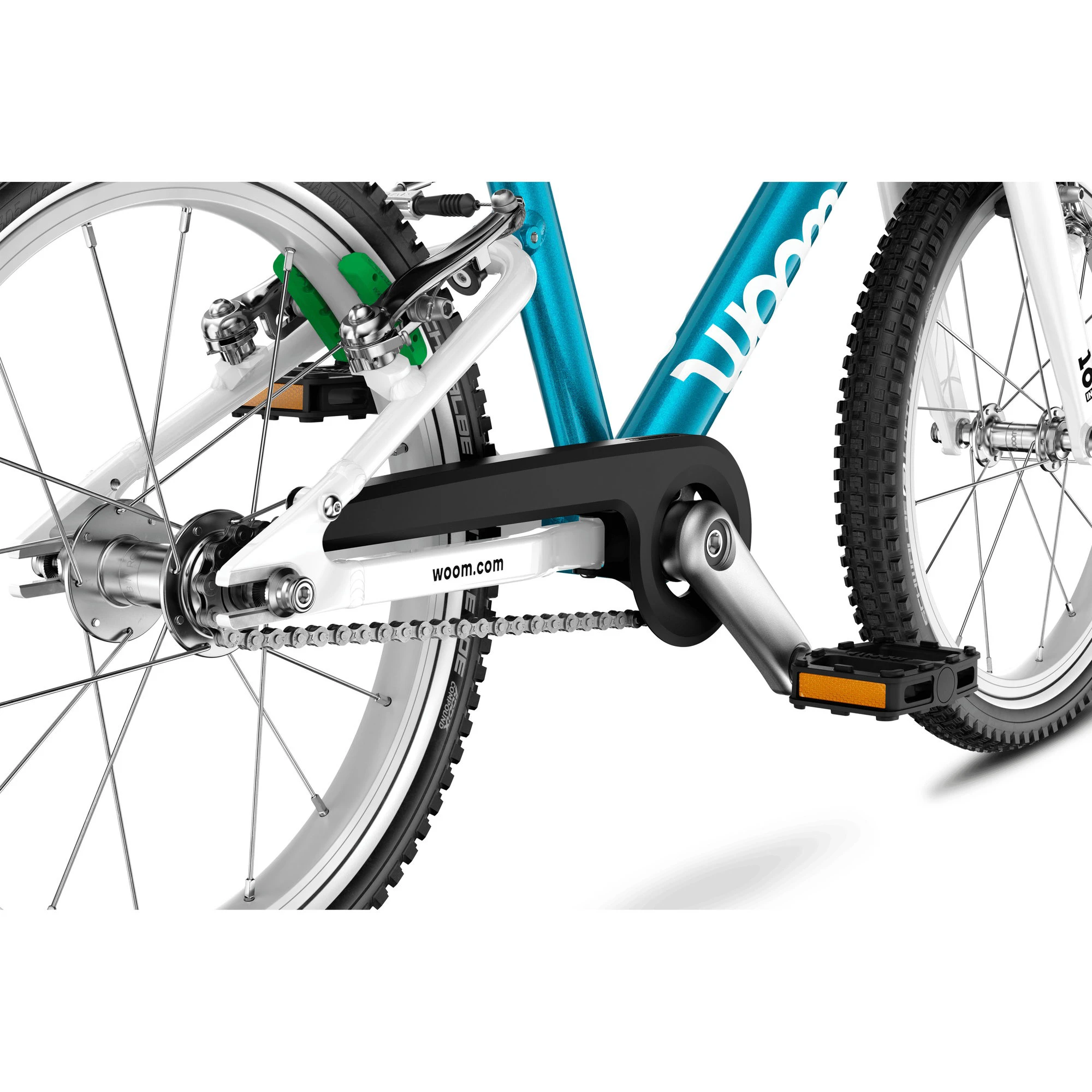 7. Bicicleta copii Woom 3 Go cu roti 16" albastru metalic