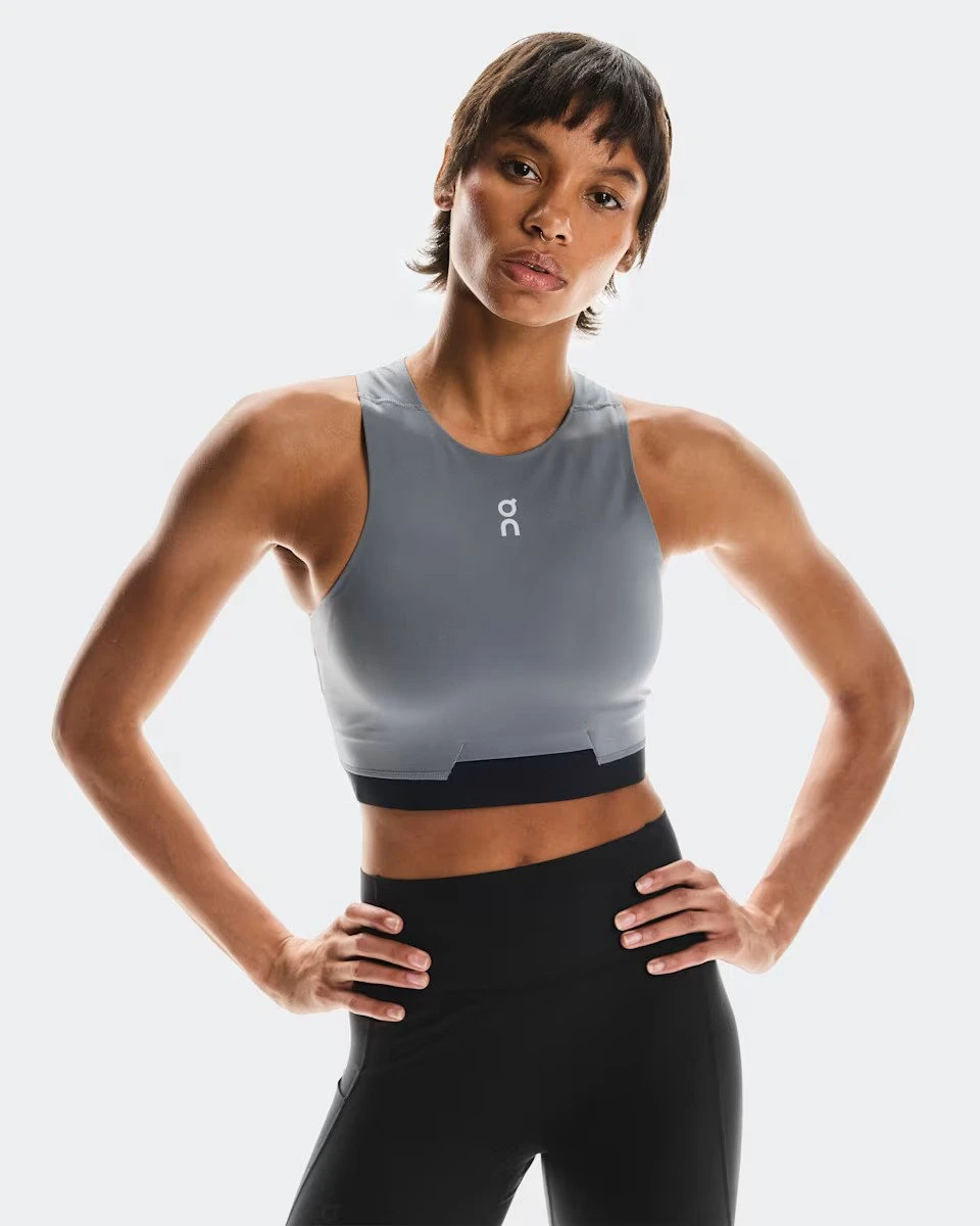 3. On - bustiera - Train 2-in-1 Crop W - Grey