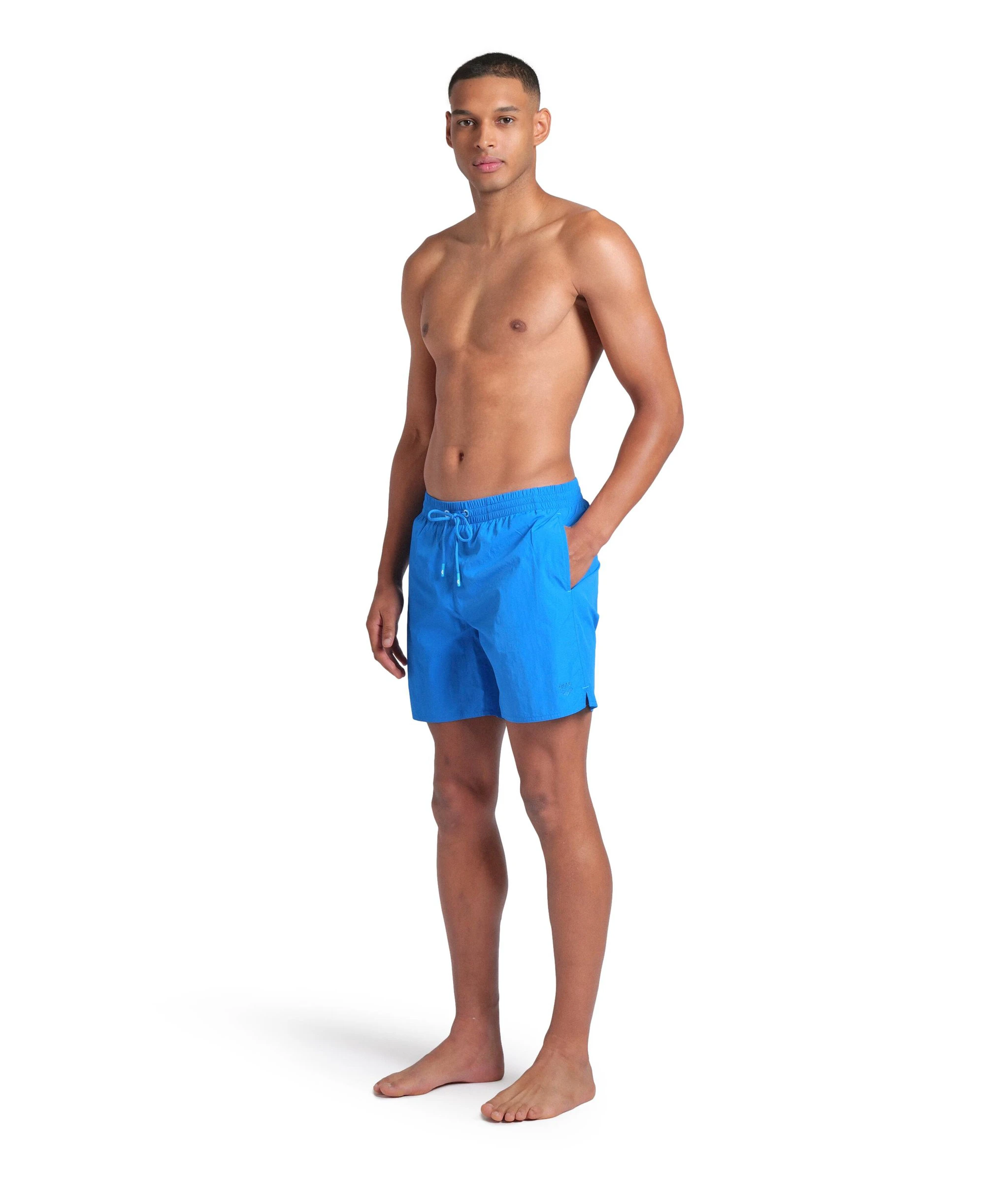 4. Arena - short inot barbati - Team Stripe Beach Boxer - Blue -China-Navy