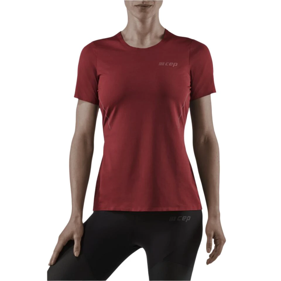 CEP - tricou tehnic - run shirt short sleeve W - dark red - 68163