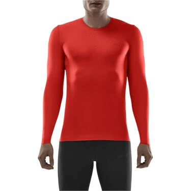CEP - bluza cu maneca lunga - run ultralight shirt long sleeve - lava - 68147