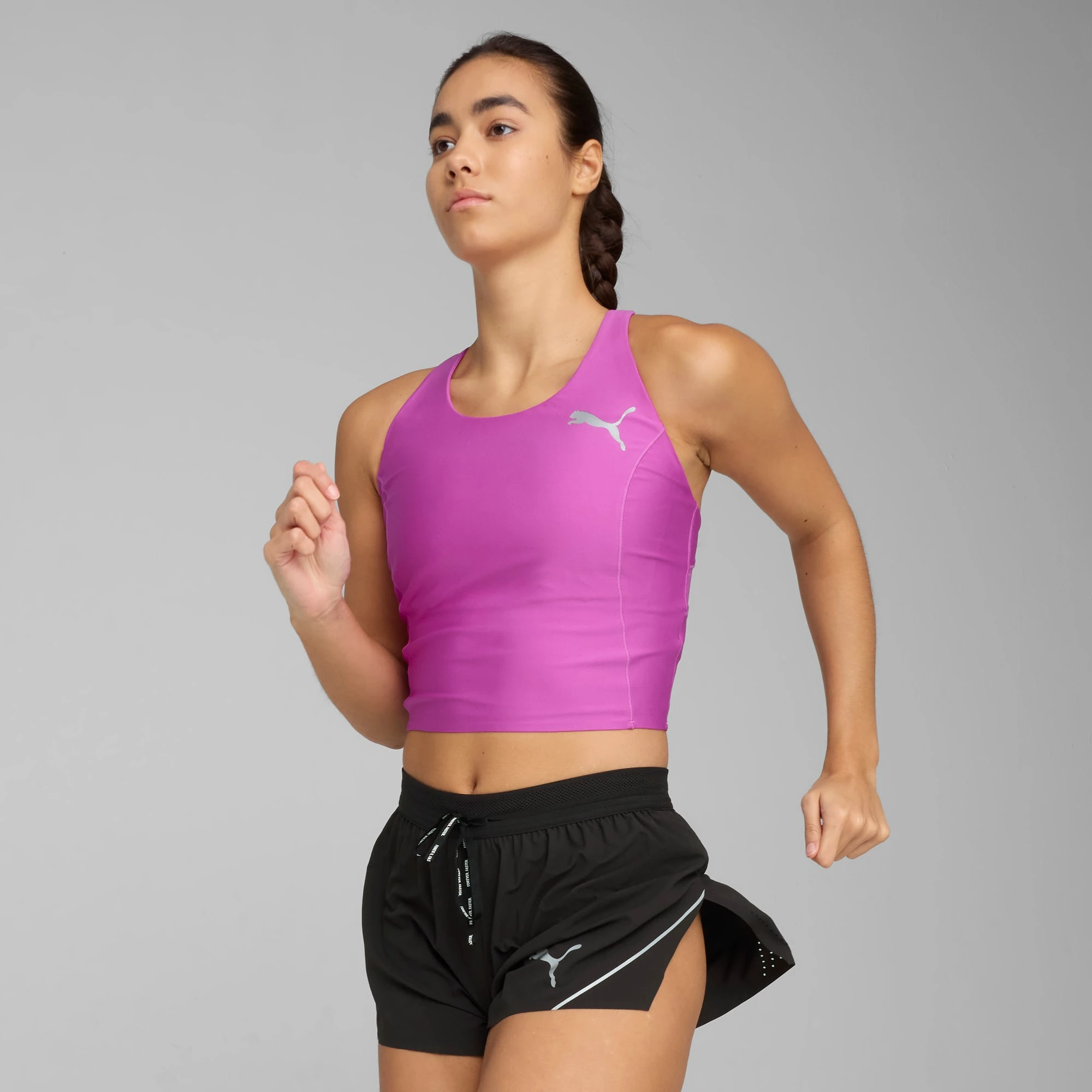 Puma - top tehnic - W Raceday Ultraform Crop - Wild Berry - 67946