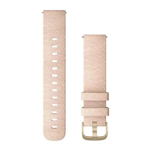 1. Garmin - curea nailon - Quick Release 20 - Blush Pink I Light Gold