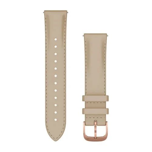 1. Garmin - curea piele - Quick Release 20 - Italian Leather | Light Sand