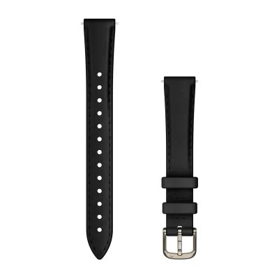1. Garmin - curea piele - Lily 2 - 14 mm - black I cream gold hardware